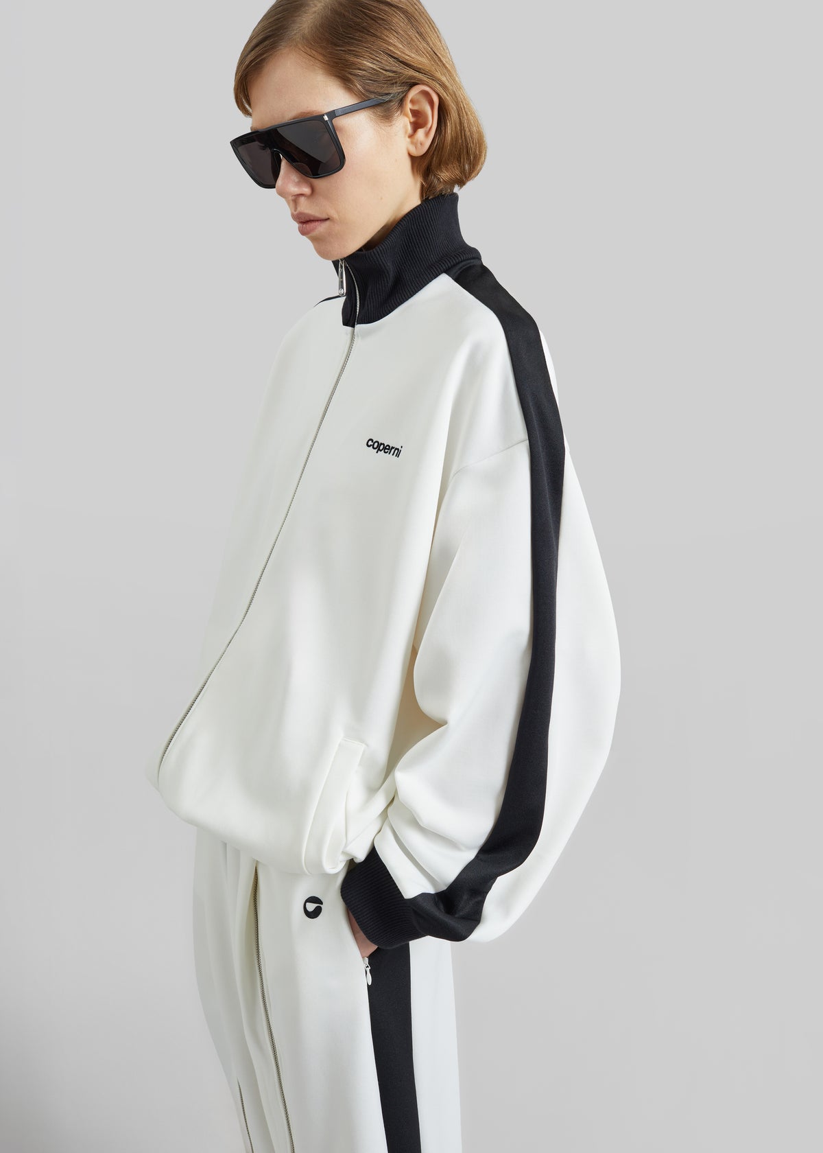Coperni Oversized Track Jacket - White - 1