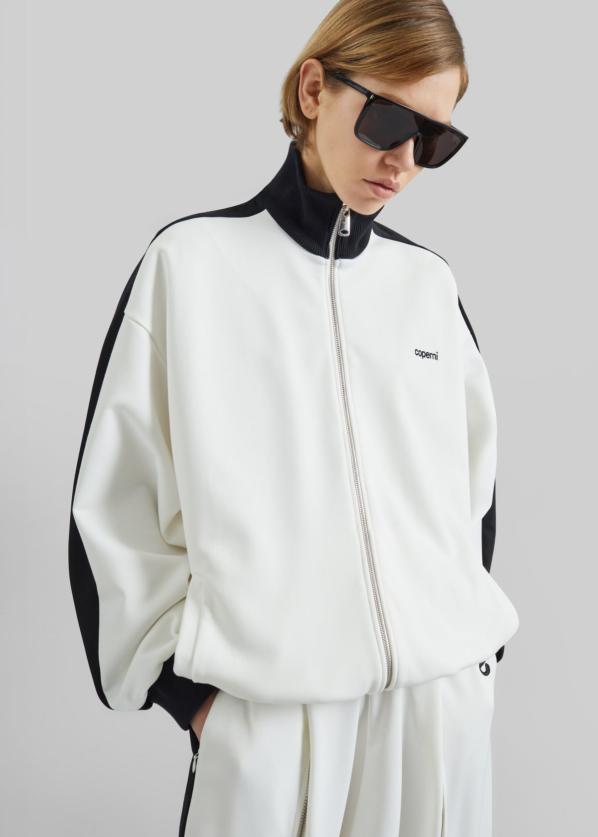 Coperni Oversized Track Jacket - White - 3