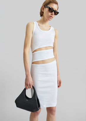 Coperni Spiral Tank Dress - White