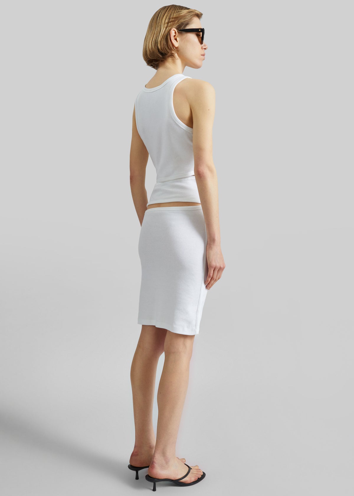 Coperni Spiral Tank Dress - White - 7