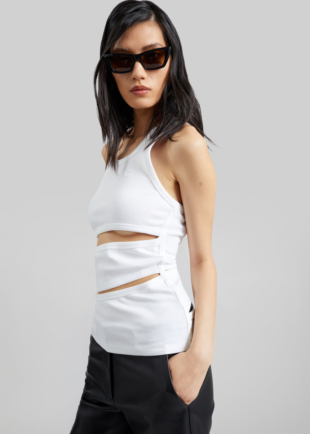 Coperni Spiral Tank Top - White - 1