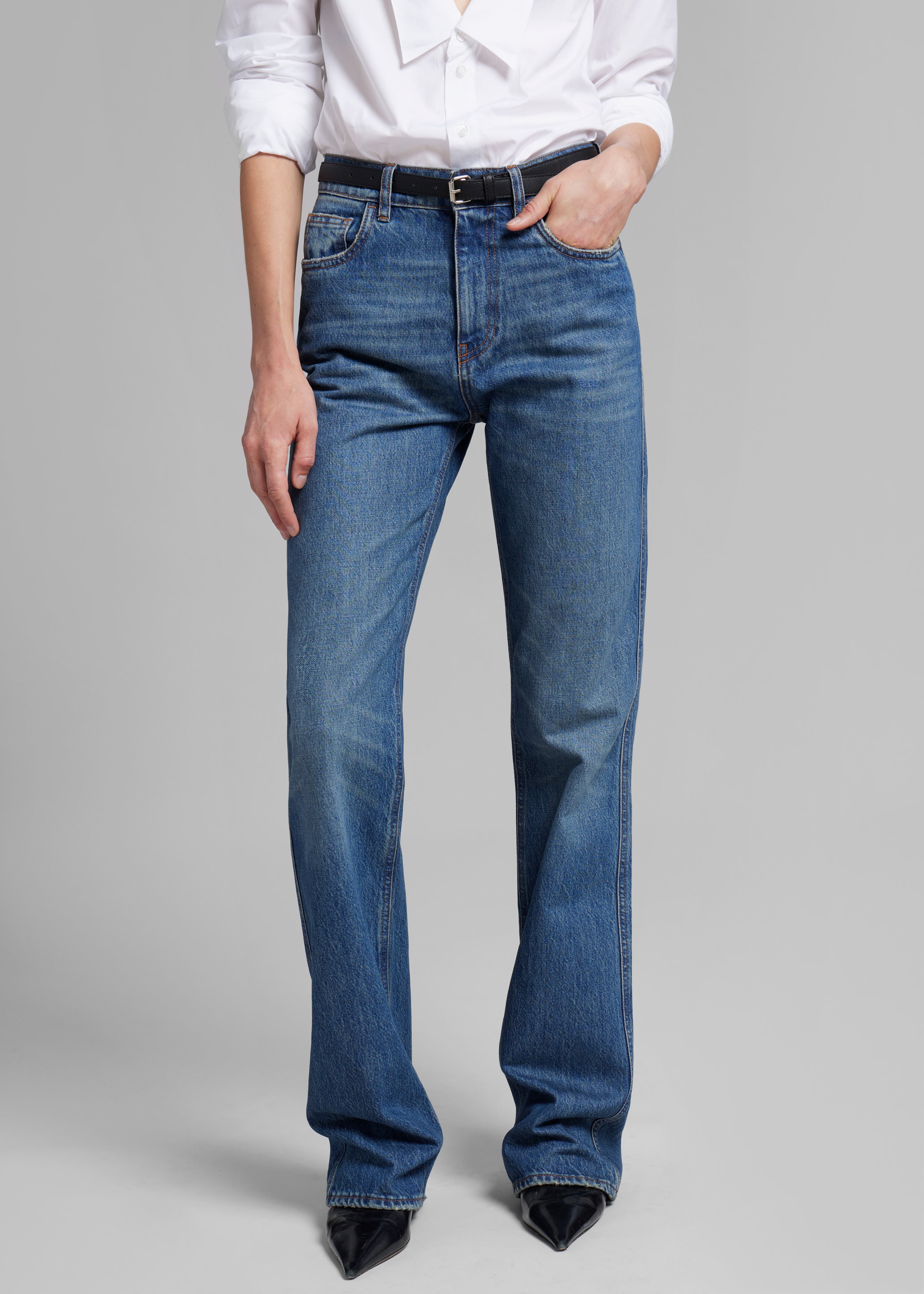 Coperni Straight Leg Denim Pants - Blue - 1