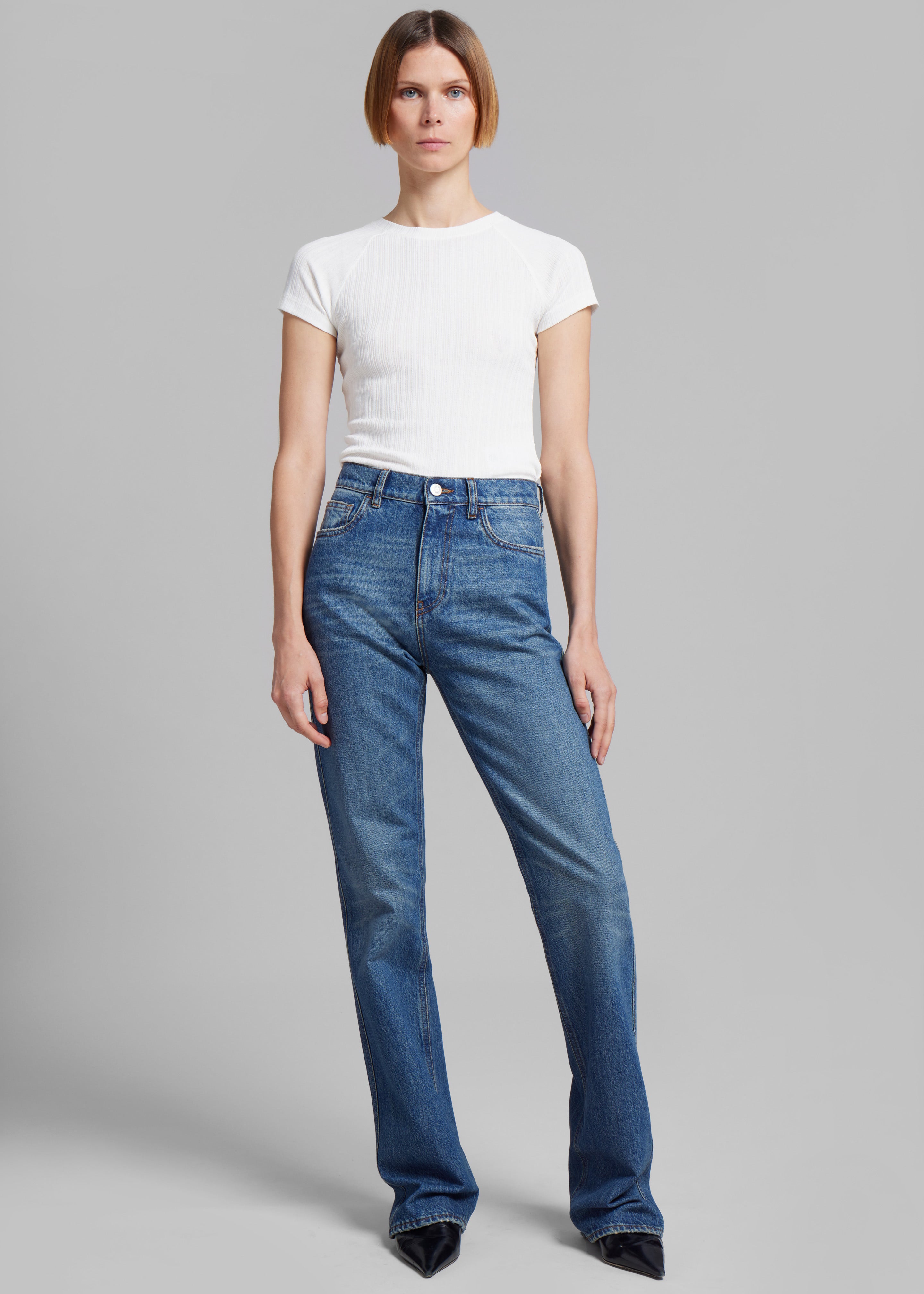 Coperni Straight Leg Denim Pants - Blue - 8