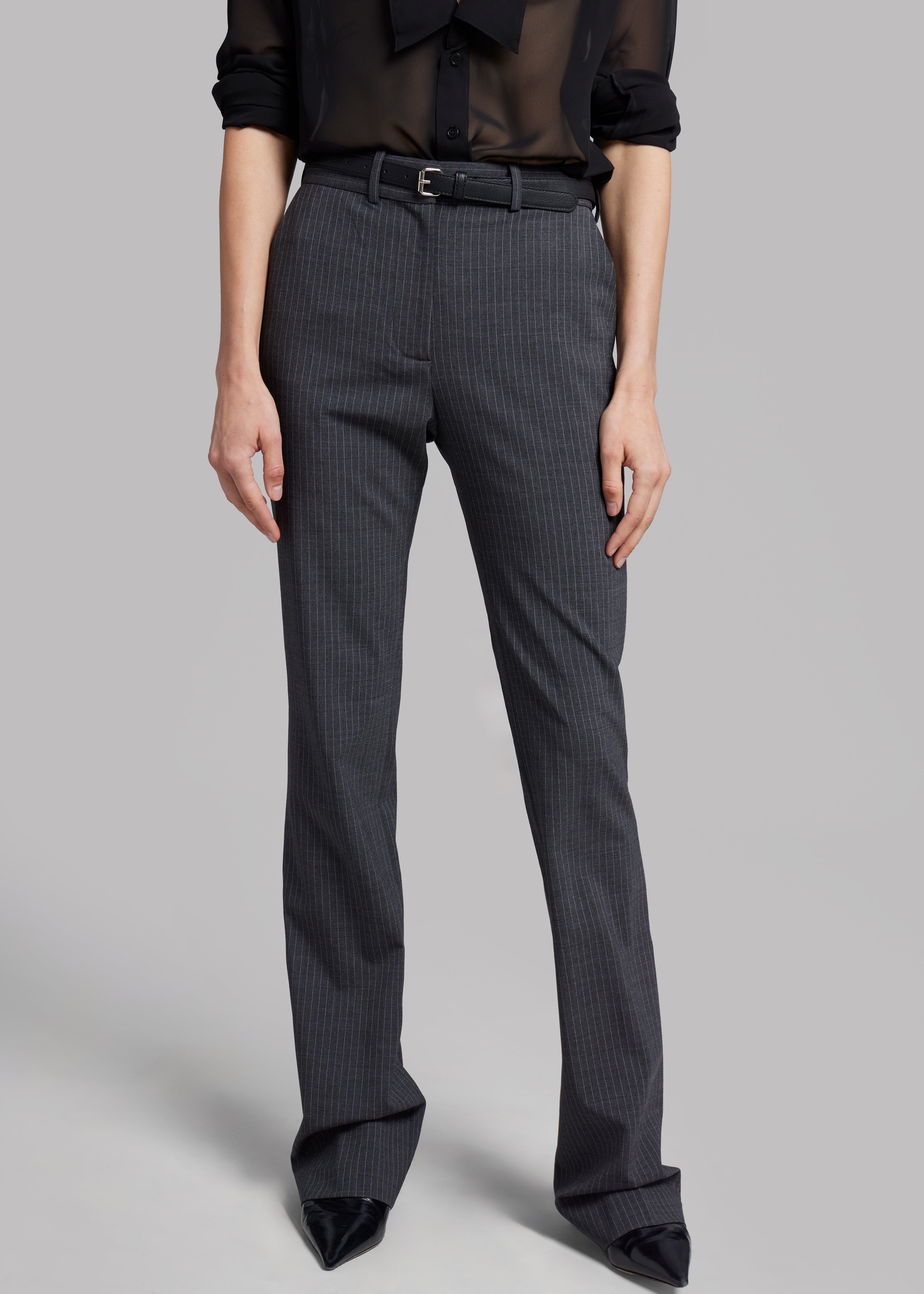 Coperni Straight Tailored Trousers - Grey - 2