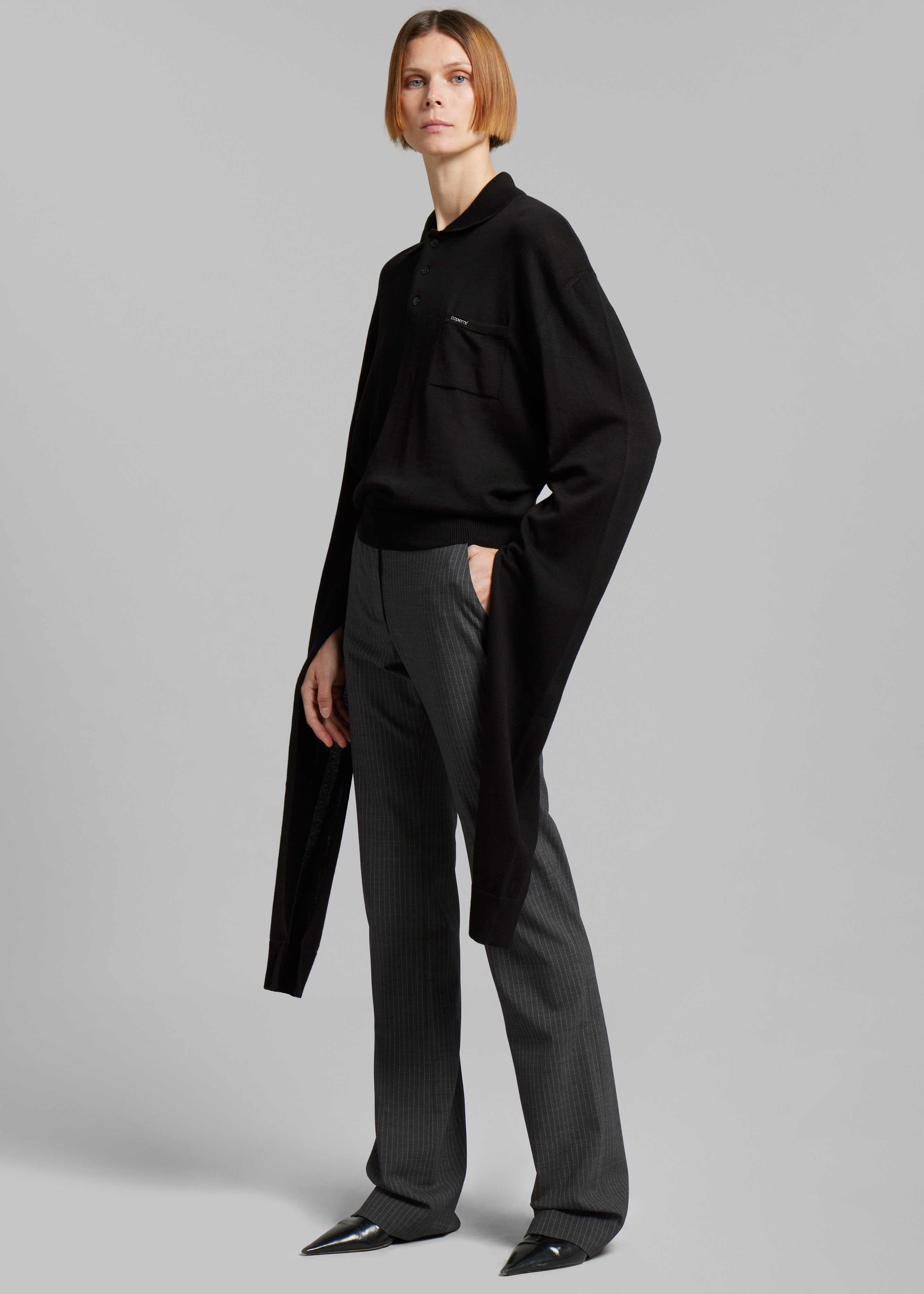 Coperni Straight Tailored Trousers - Grey - 8