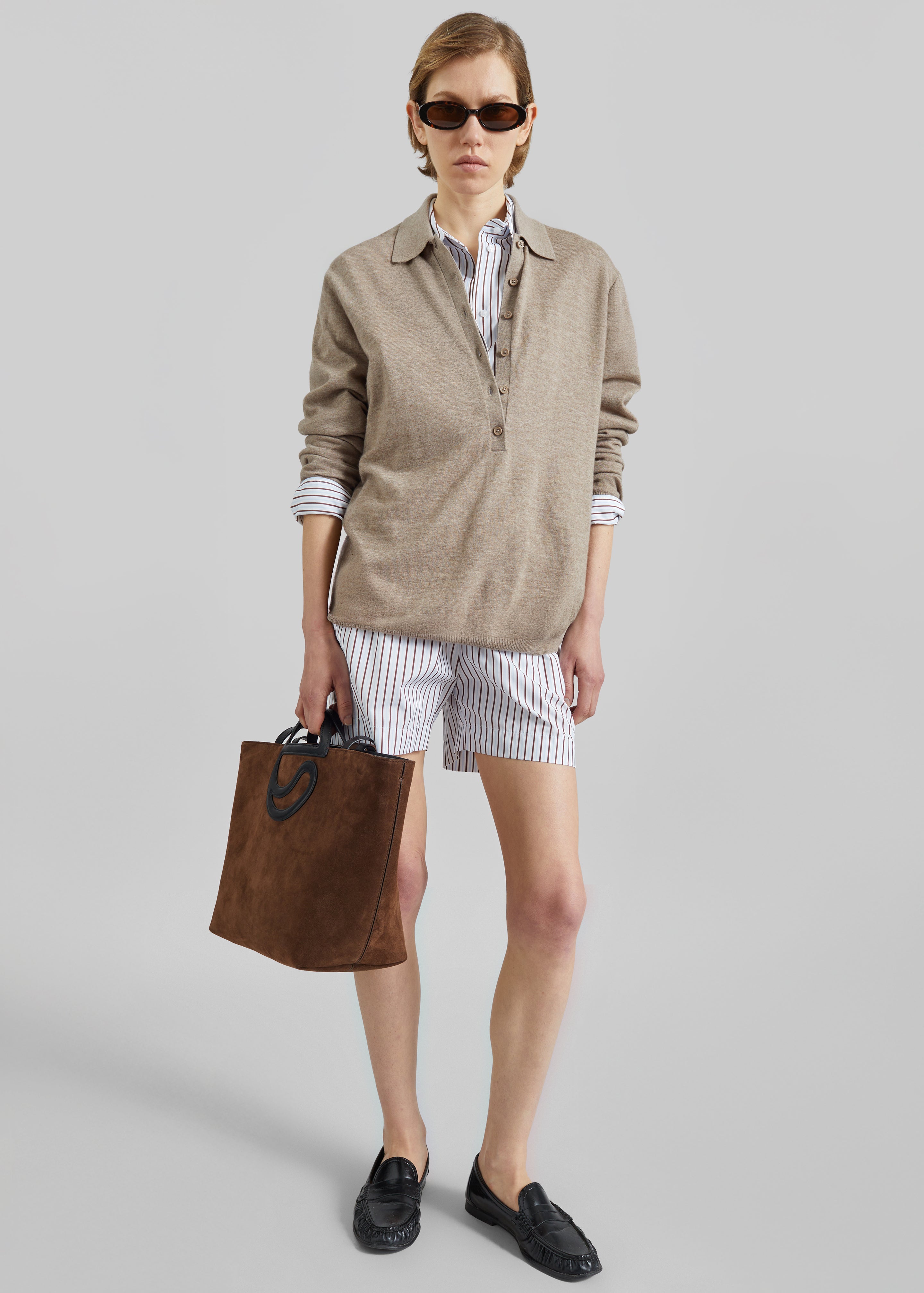 Coperni C Cabas Suede Bag - Brown - 5