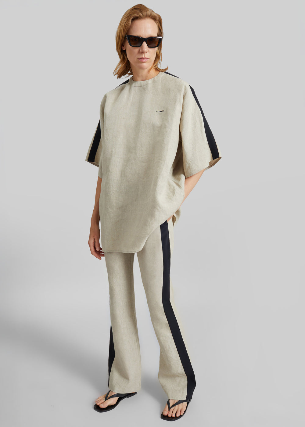 Coperni Taped Tailored Pants - Beige