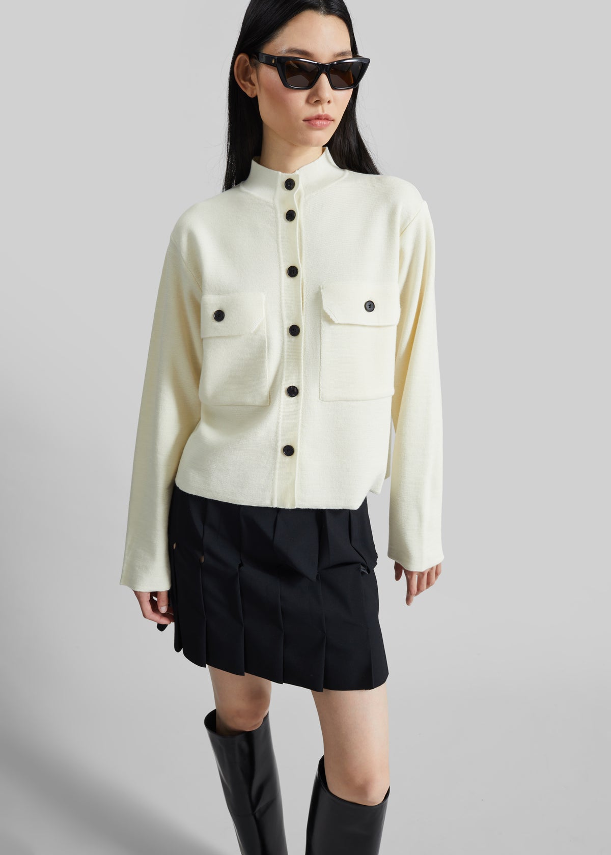 Coperni Technical Tailored Origami Skirt - Black - 4