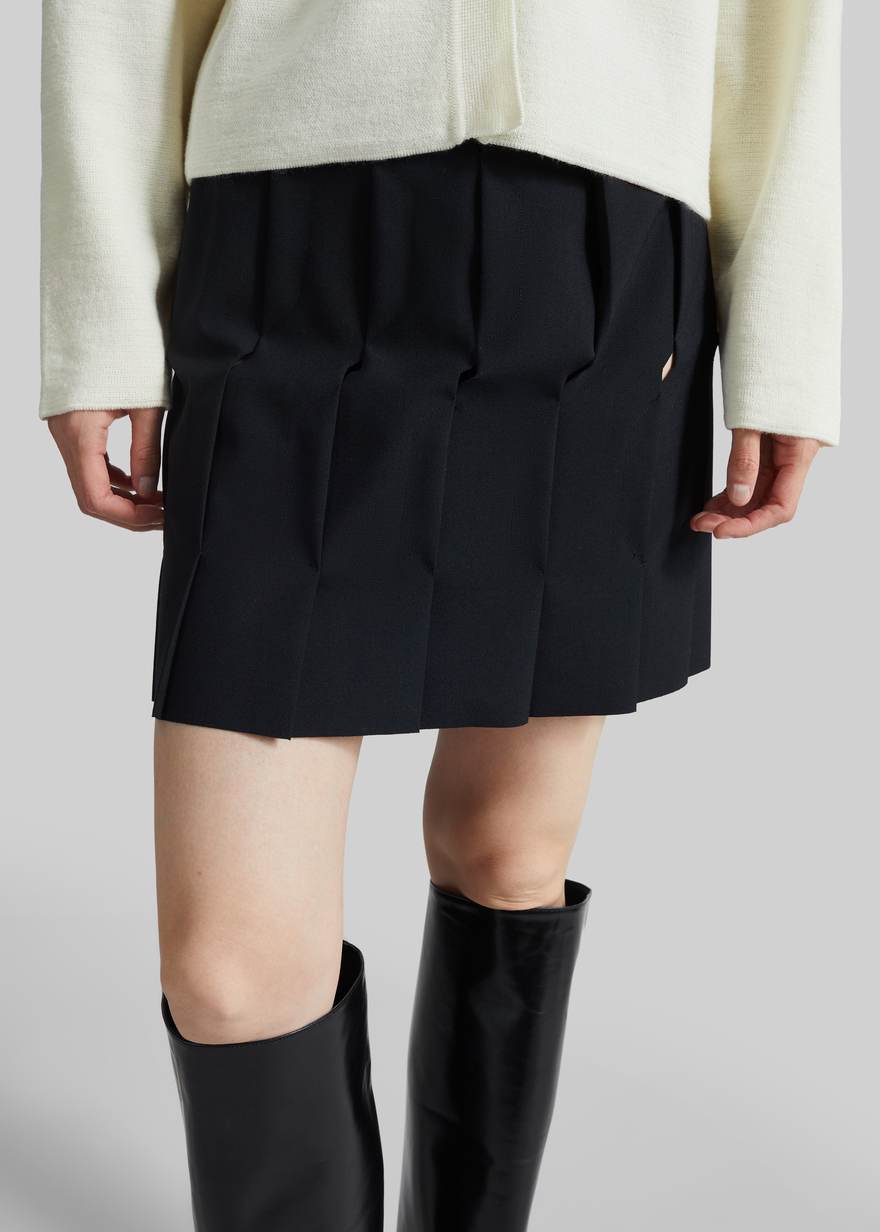 Coperni Technical Tailored Origami Skirt - Black - 3