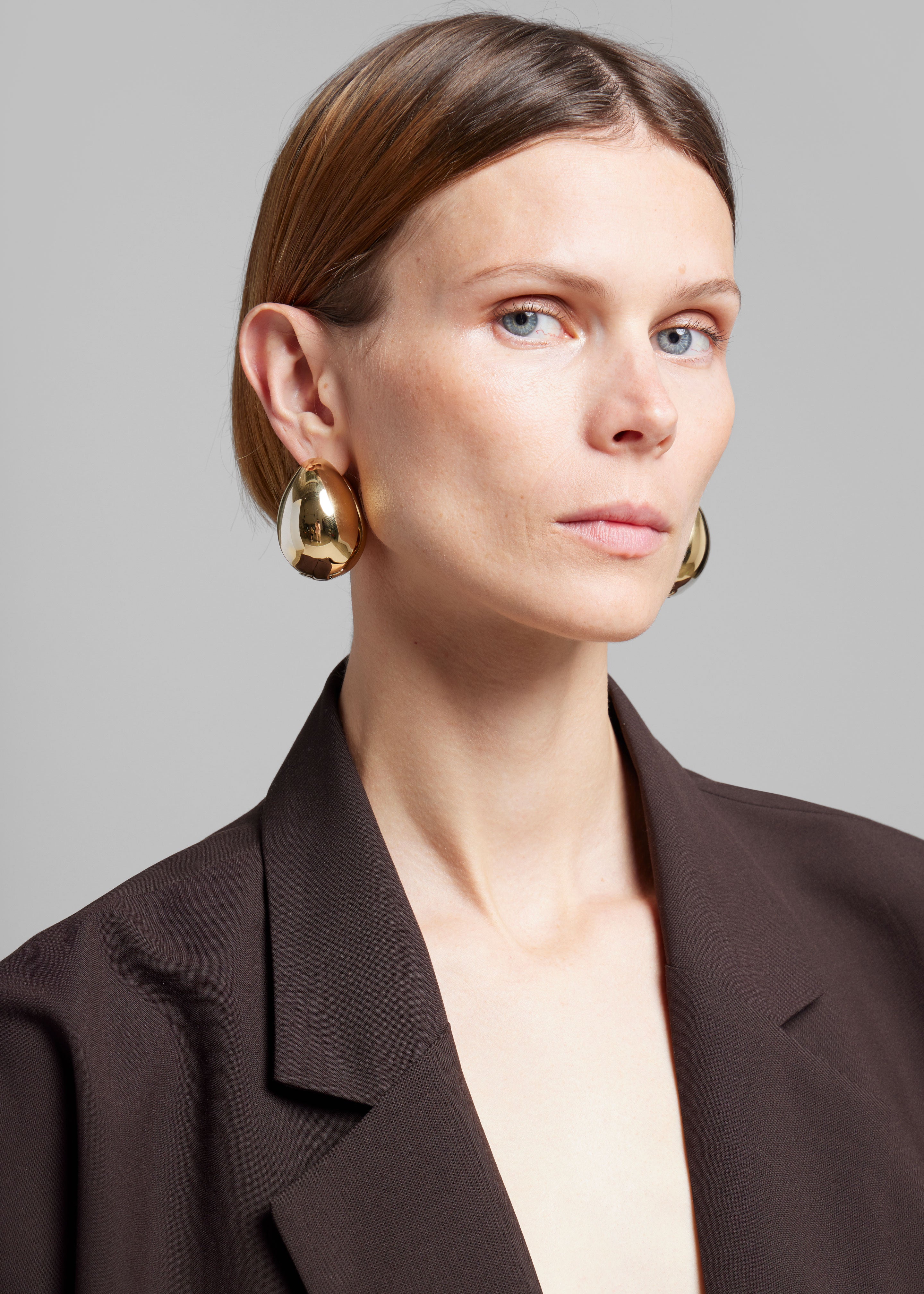 Coperni XL Logo Creole Earrings - Gold - 3