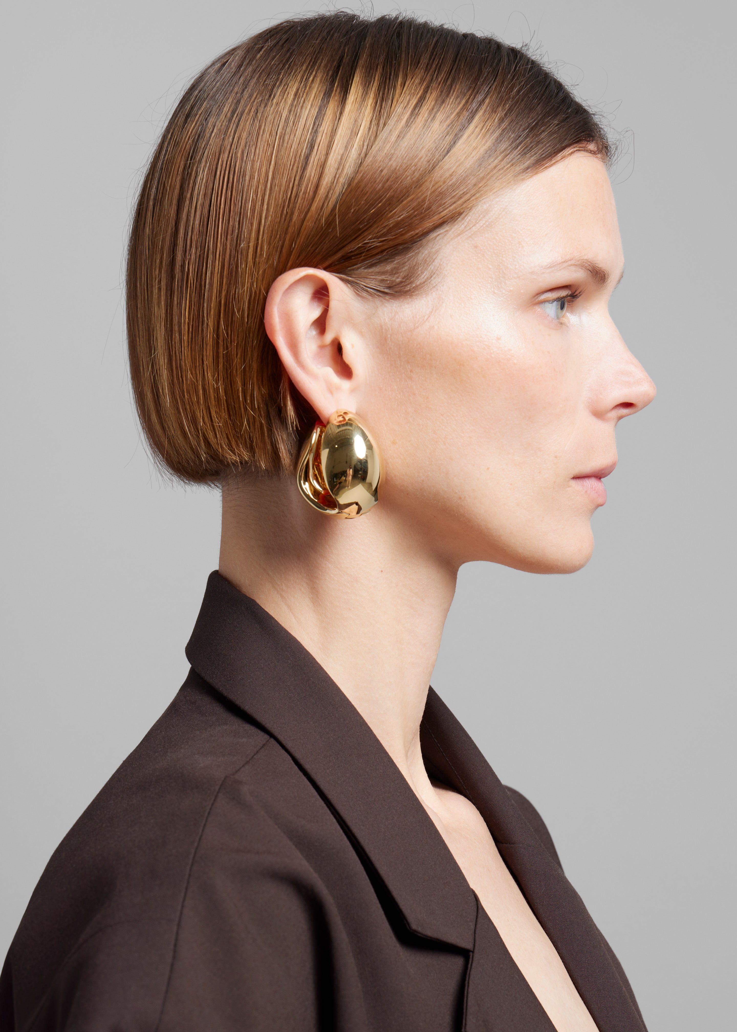 Coperni XL Logo Creole Earrings - Gold - 8