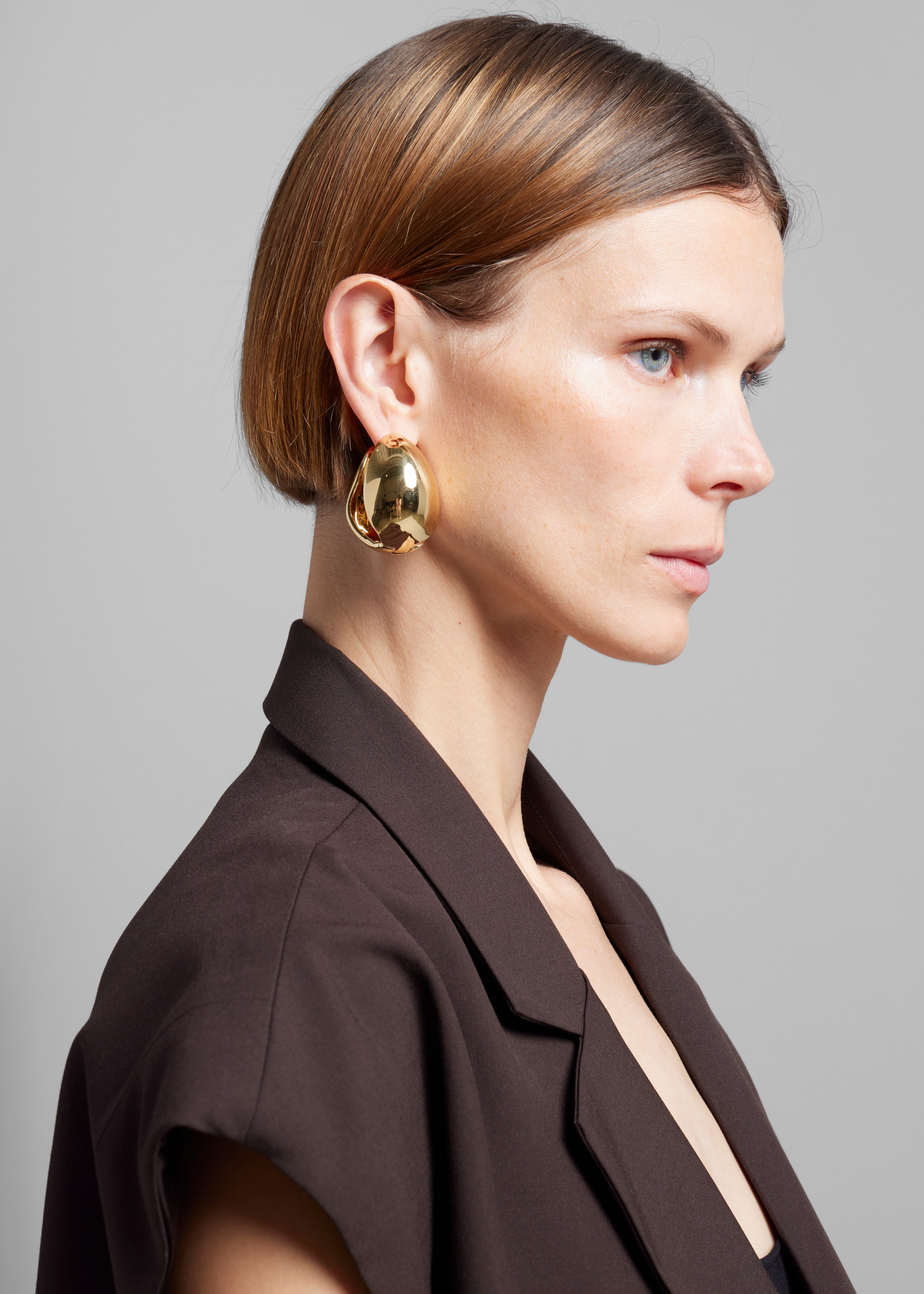 Coperni XL Logo Creole Earrings - Gold - 4