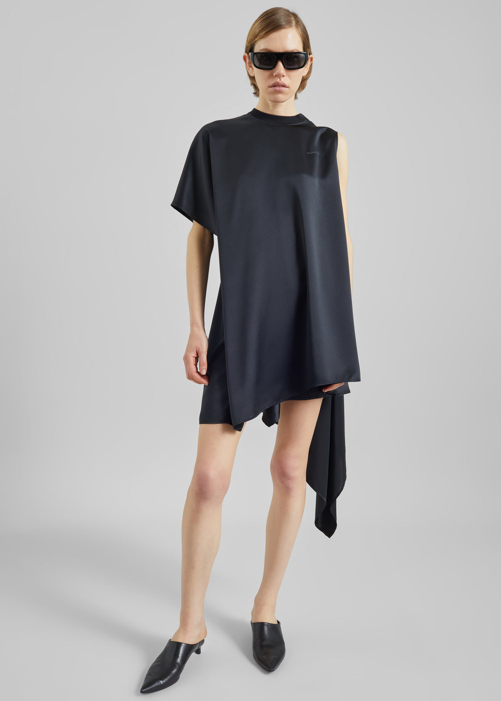 Coperni Zero Waste Draped Dress - Black - 1