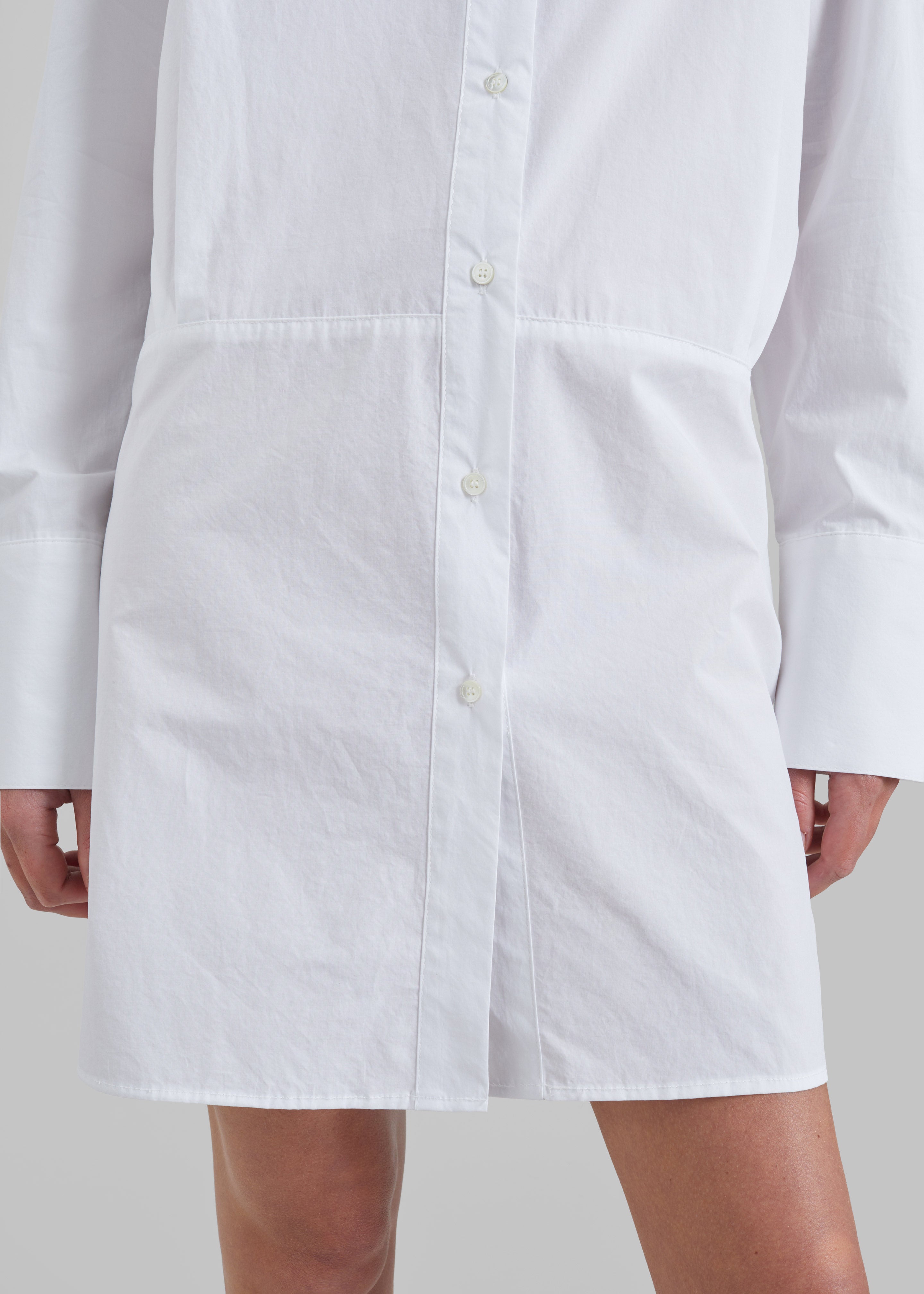 Corella Adjustable Back Shirt Dress - White – The Frankie Shop
