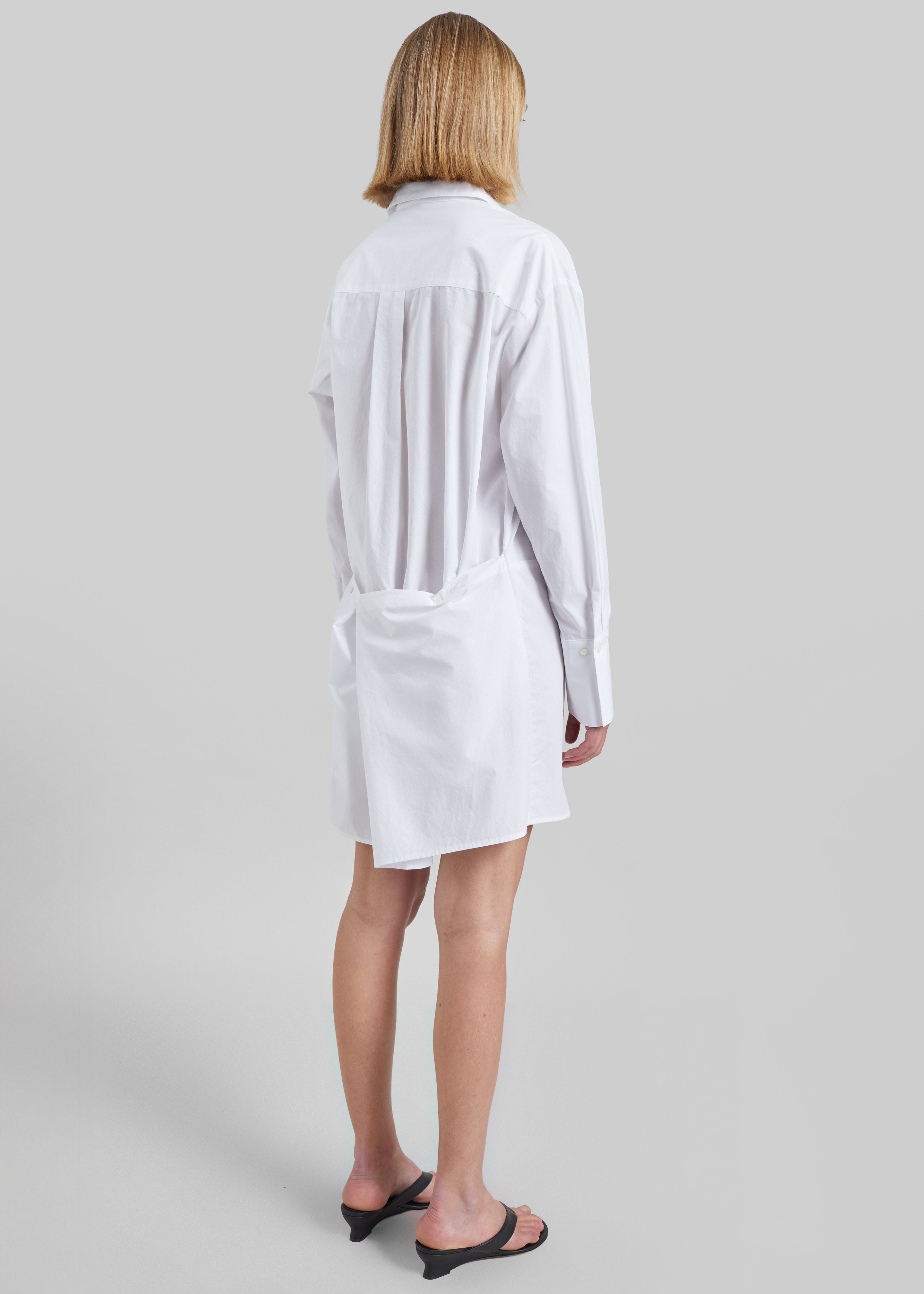 Corella Adjustable Back Shirt Dress - White - 6