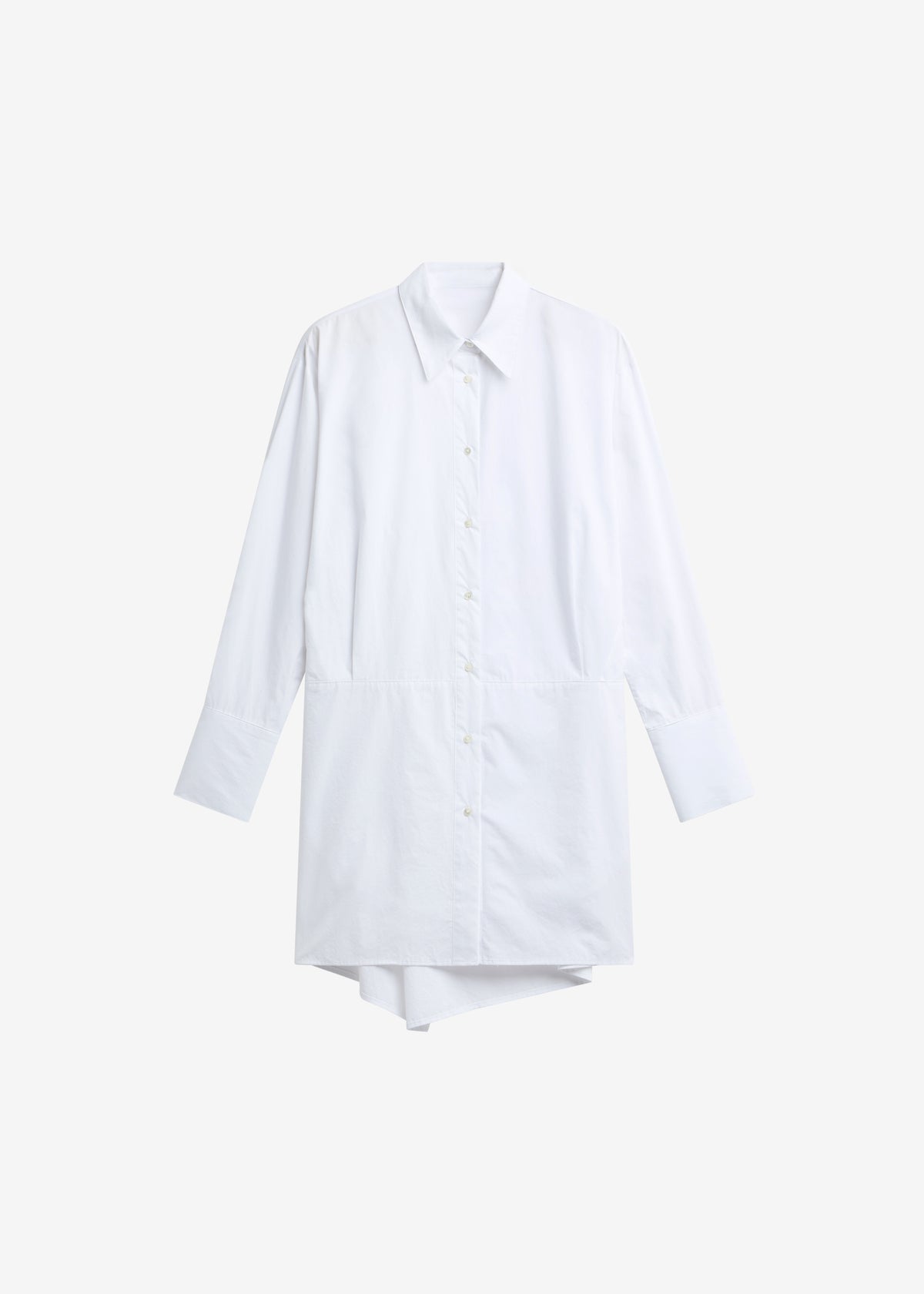 Corella Adjustable Back Shirt Dress - White - 7
