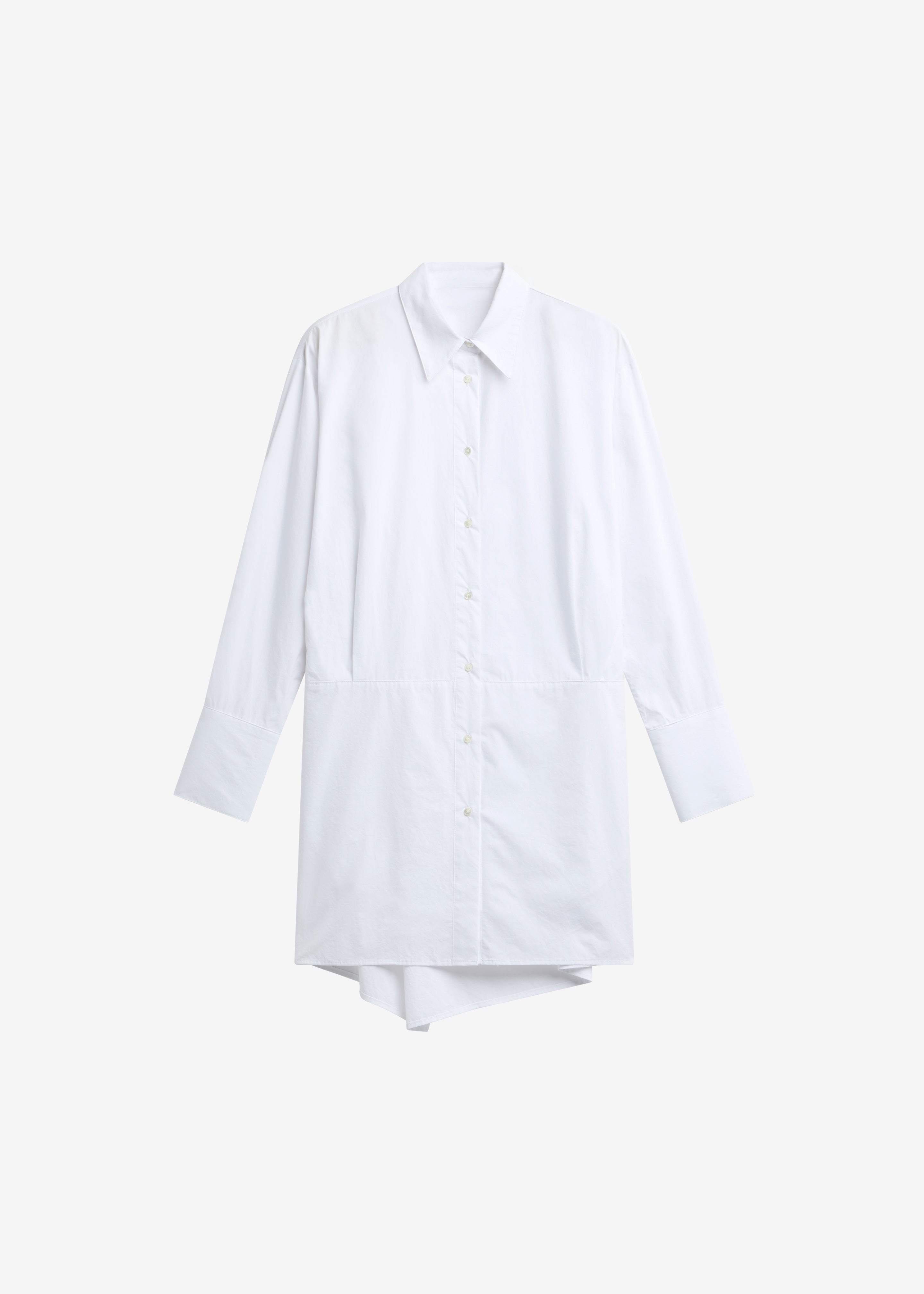 Corella Adjustable Back Shirt Dress - White - 7