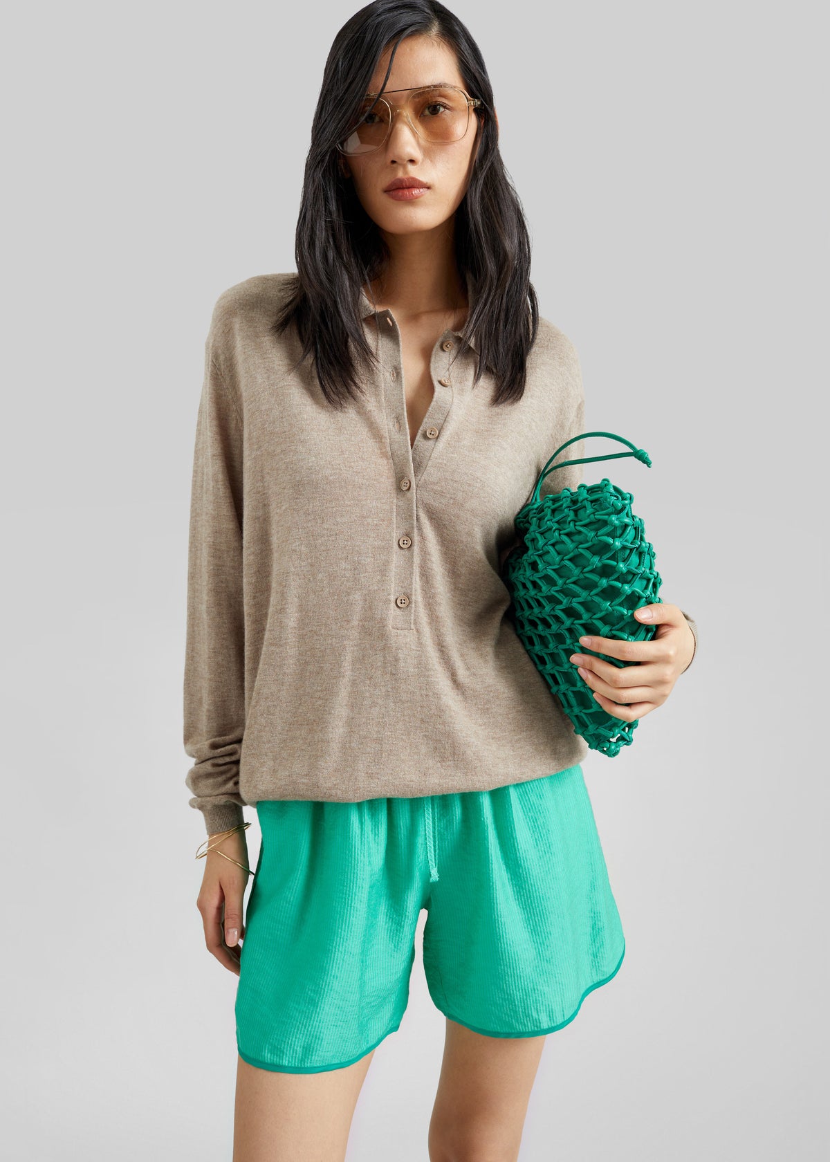 Coria Boxer Shorts - Green Stripe - 4