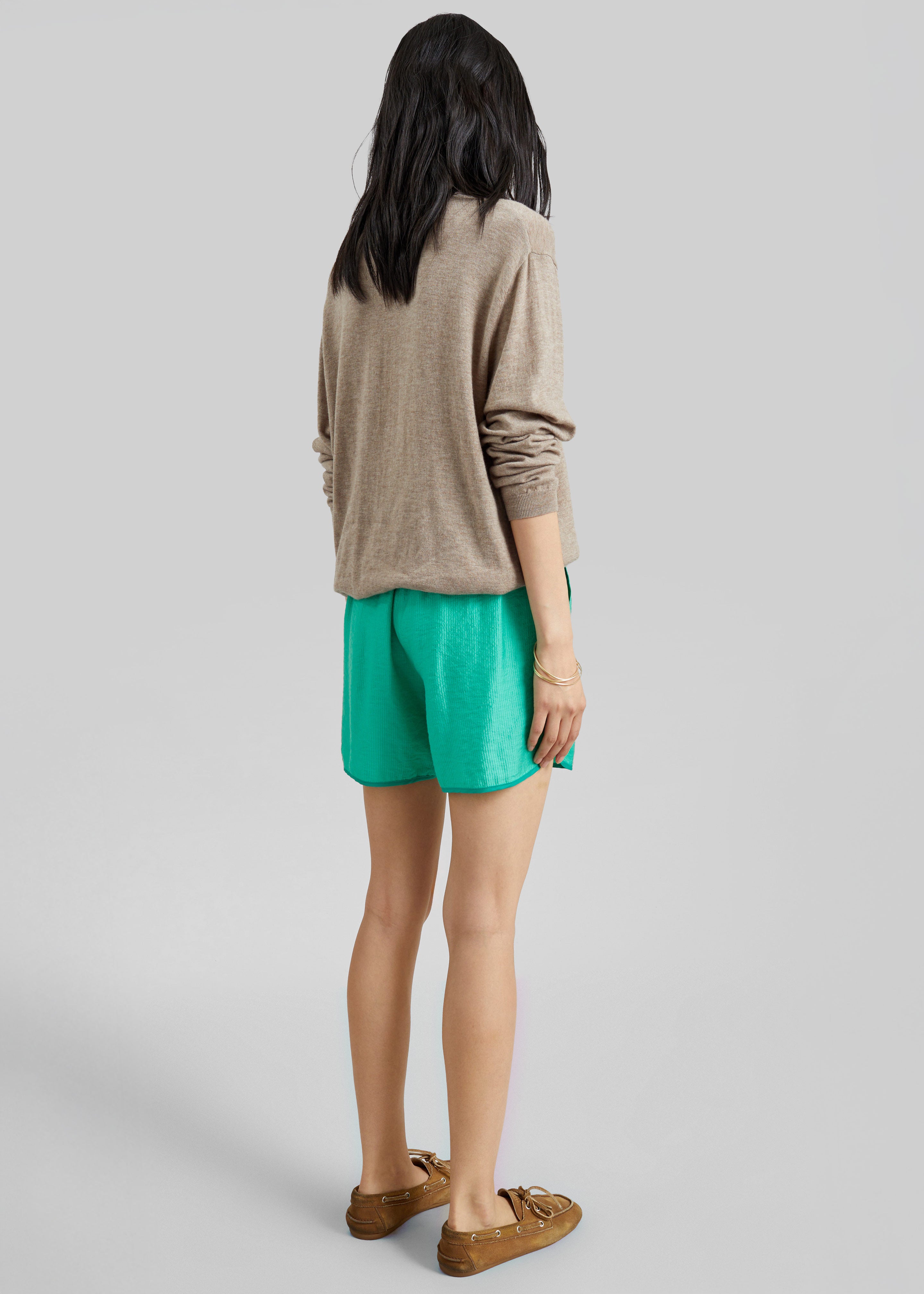 Coria Boxer Shorts - Green Stripe - 7