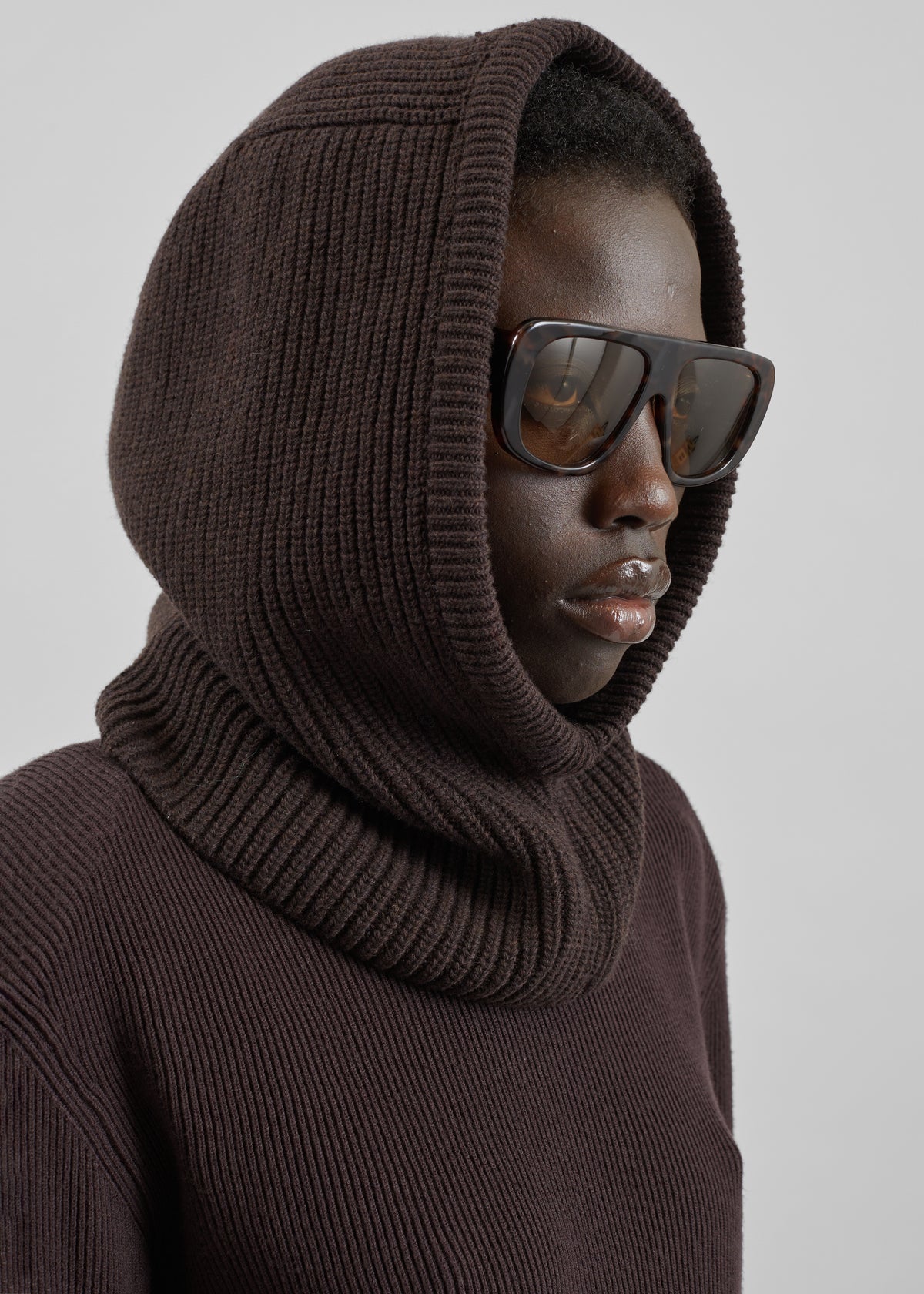 Corin Knit Snood - Brown