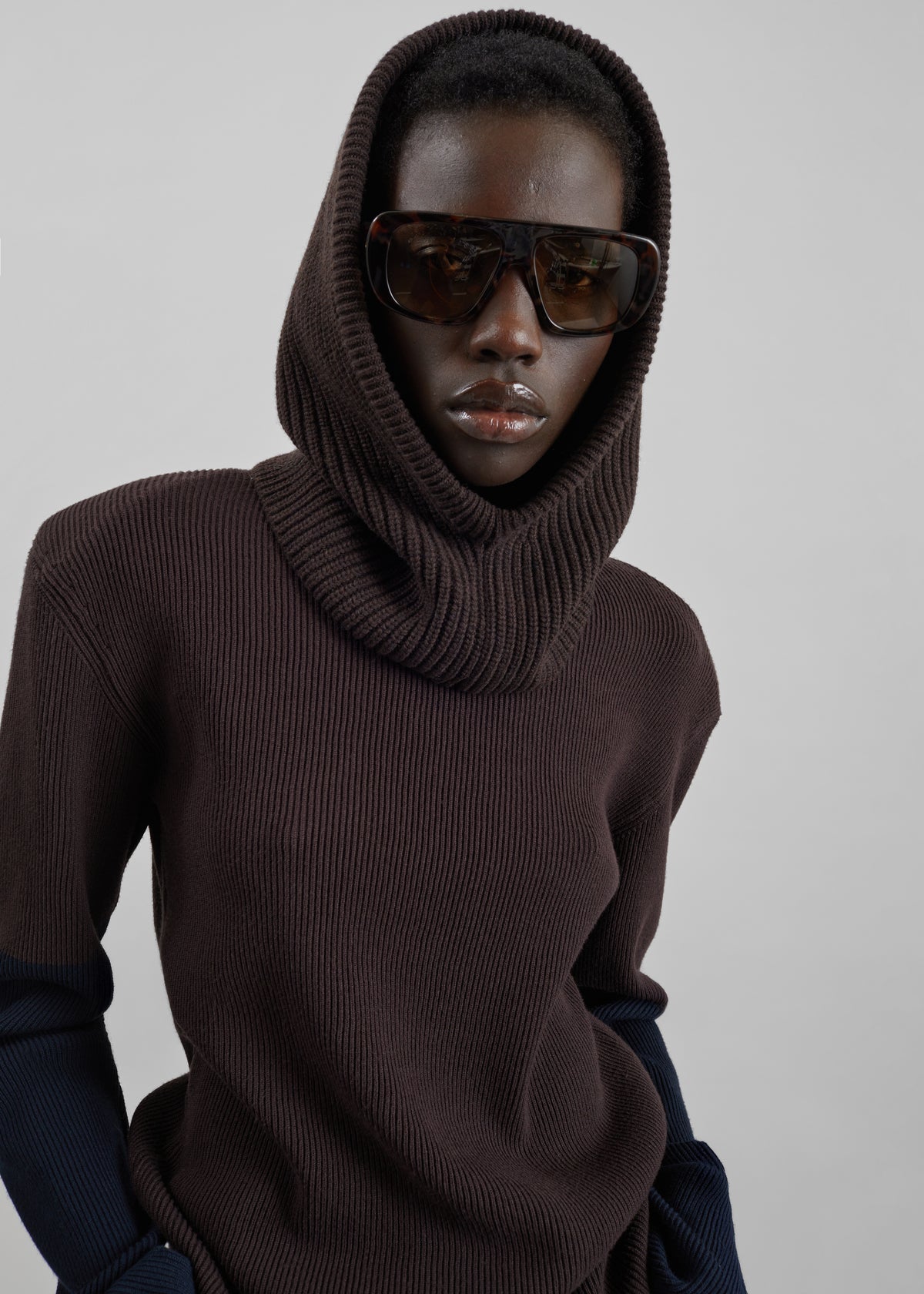 Corin Knit Snood - Brown