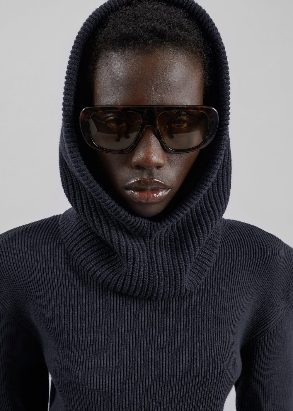 Corin Knit Snood - Charcoal - 1