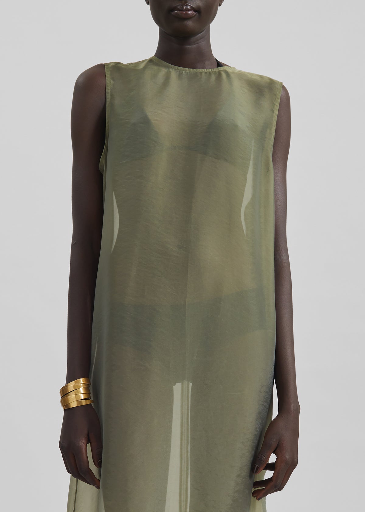 Corindi Sheer Organza Dress - Olive Corindi Sheer Organza Dress - Olive
