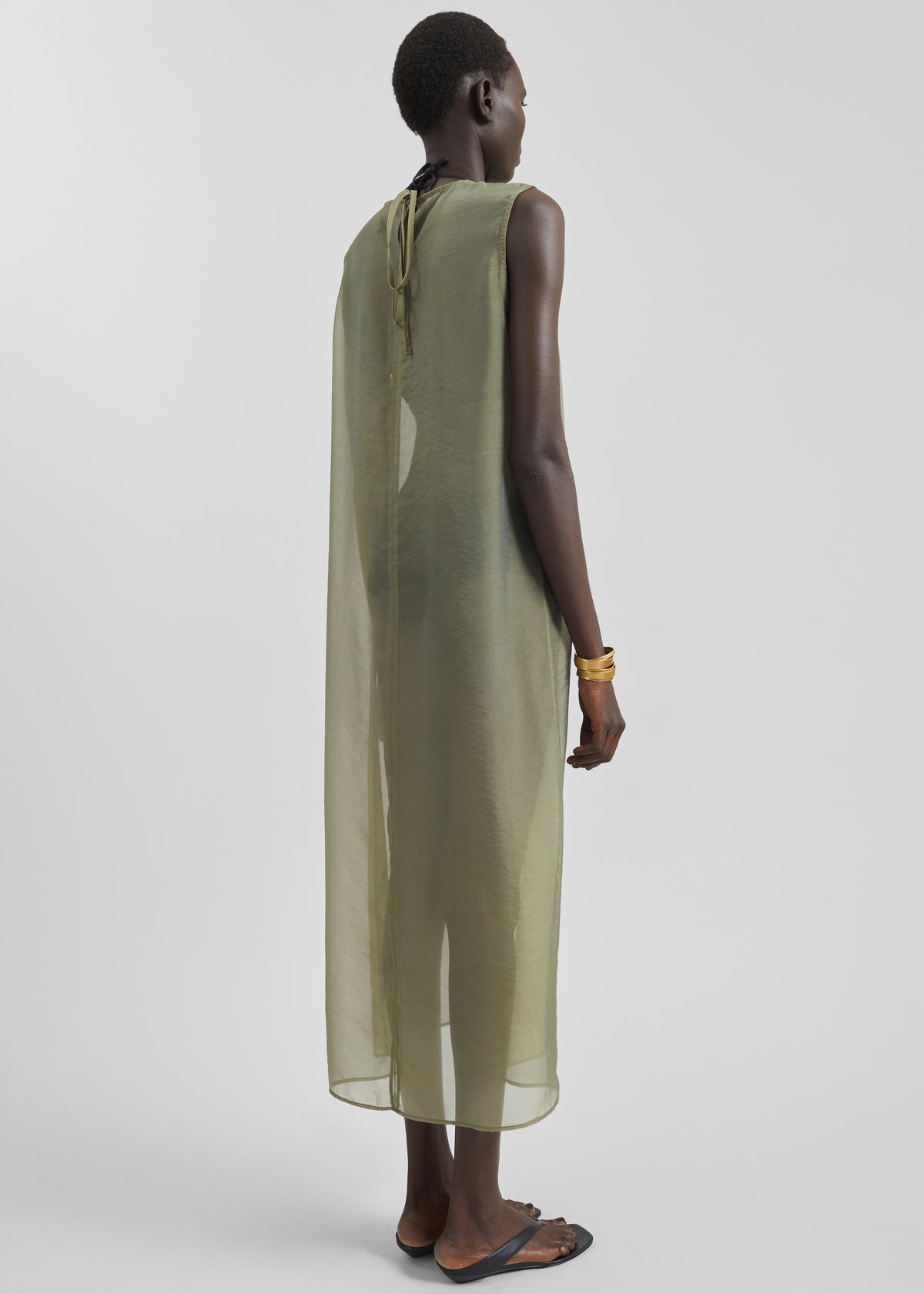 Corindi Sheer Organza Dress - Olive The Frankie Shop Corindi Sheer Organza Dress - Olive The Frankie Shop