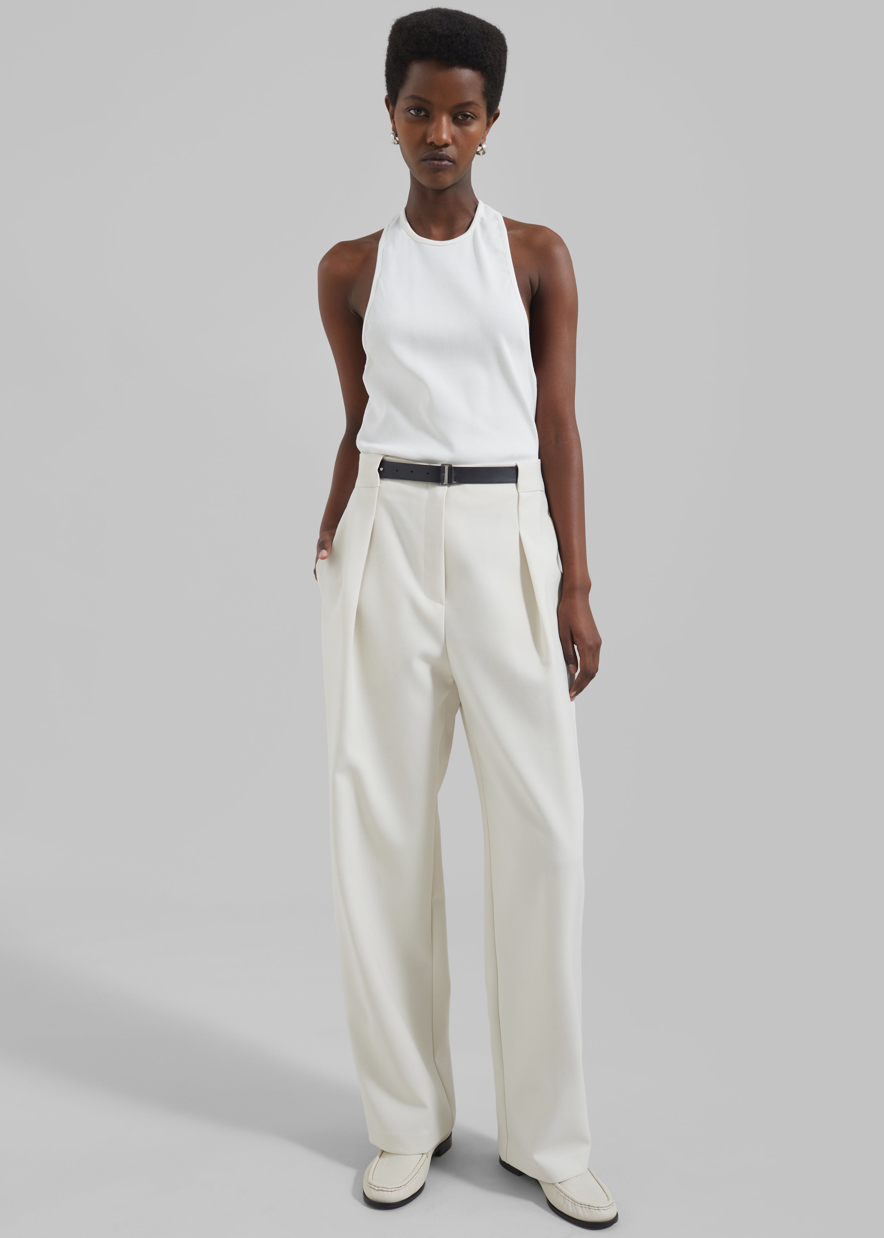 Corinne Belted Pants - Cream
