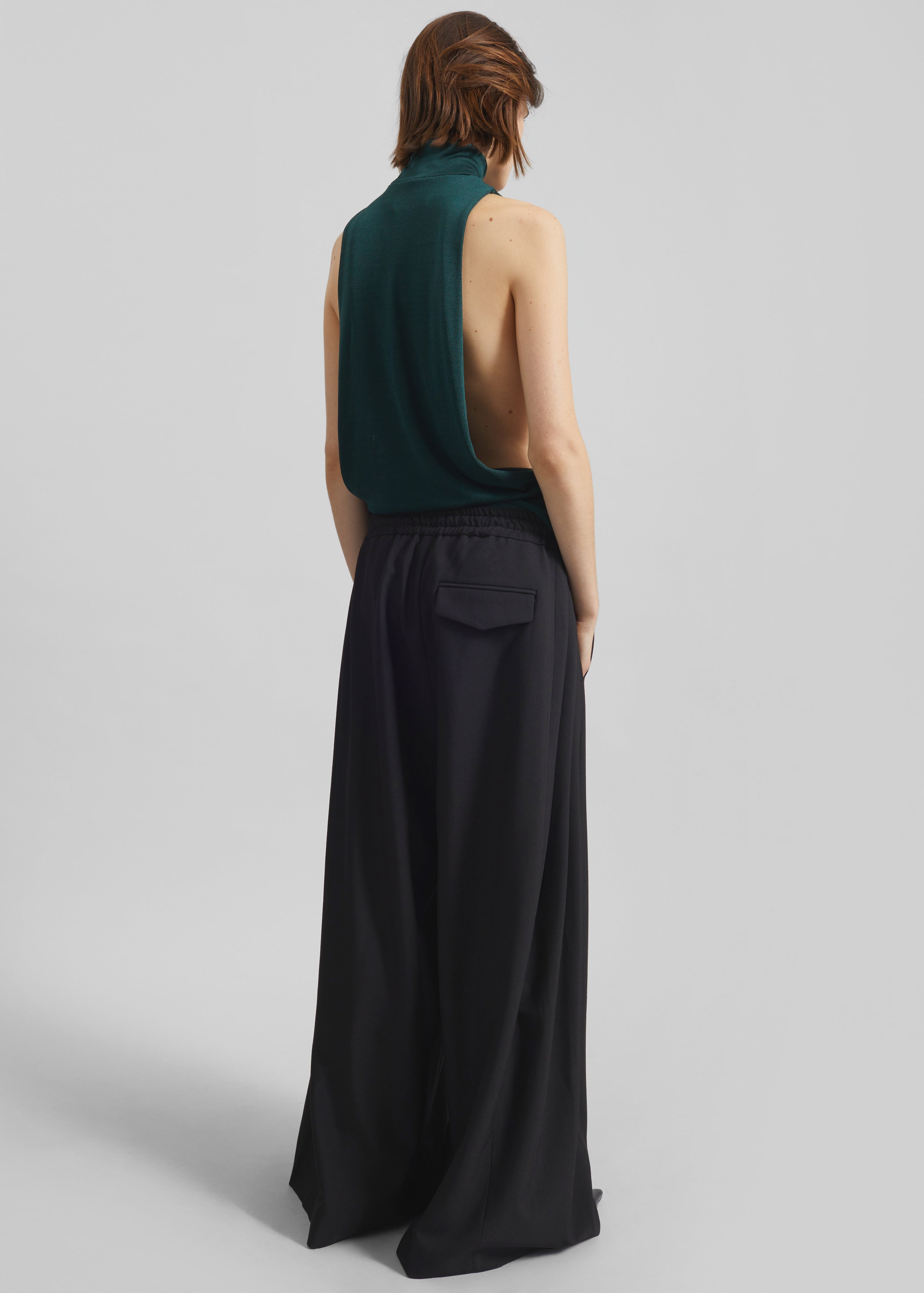 Corlen Pleated Wide Pants - Black – The Frankie Shop