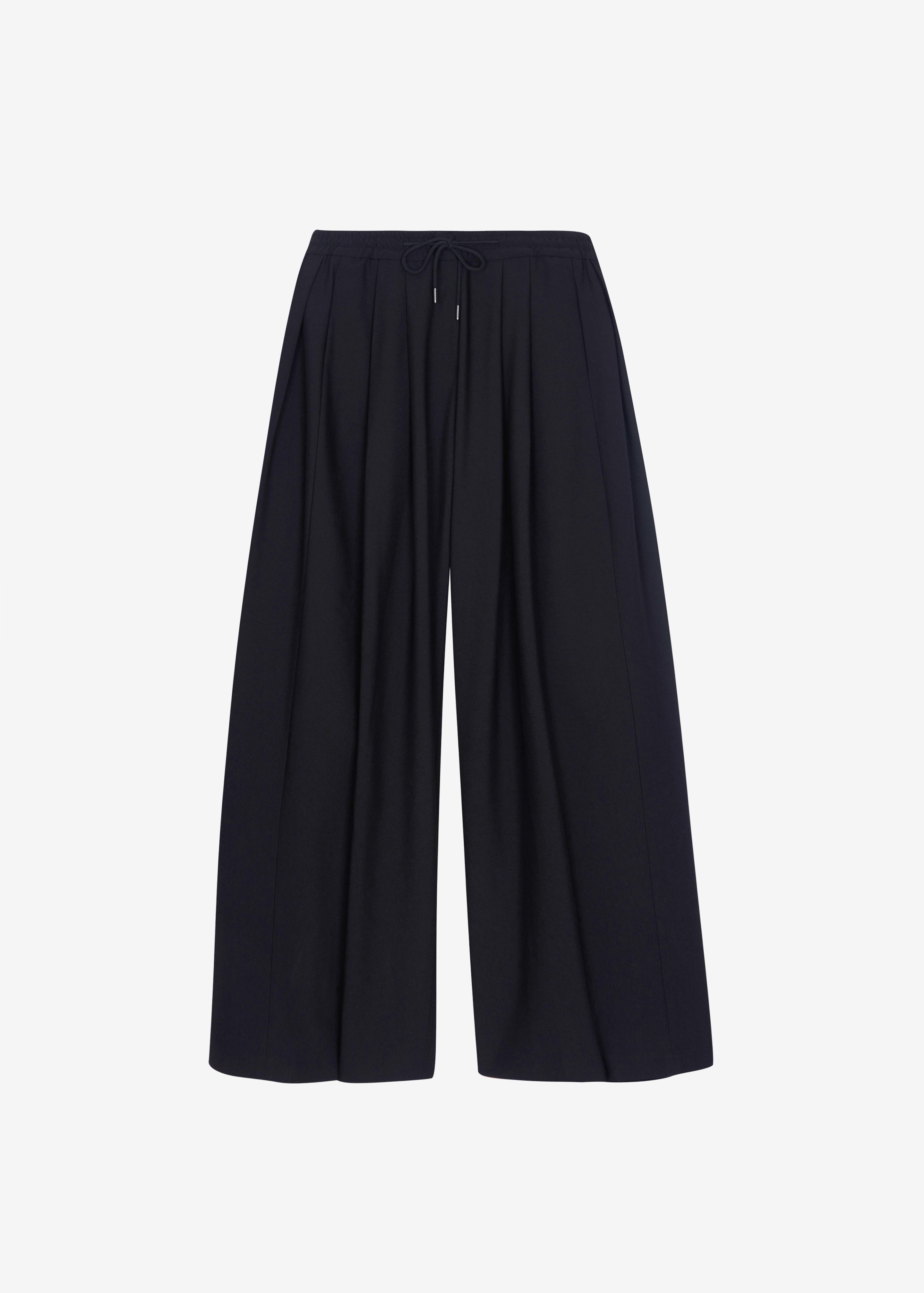 Corlen Pleated Wide Pants - Dark Navy - 9