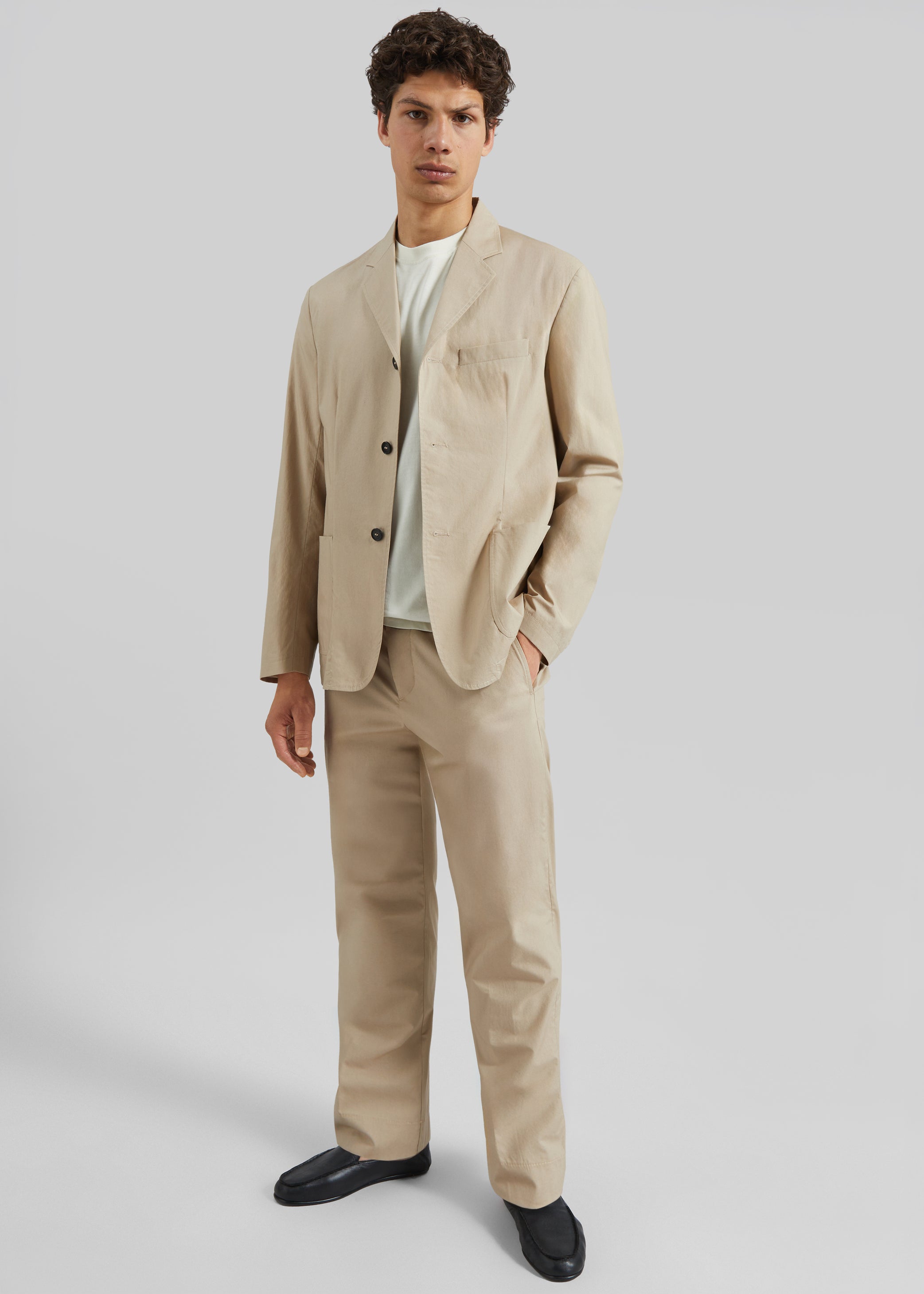 Shop the look image for Covert Elastic Waist Trousers - Beige