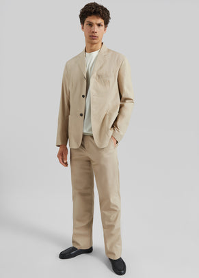 Covert Elastic Waist Trousers - Beige