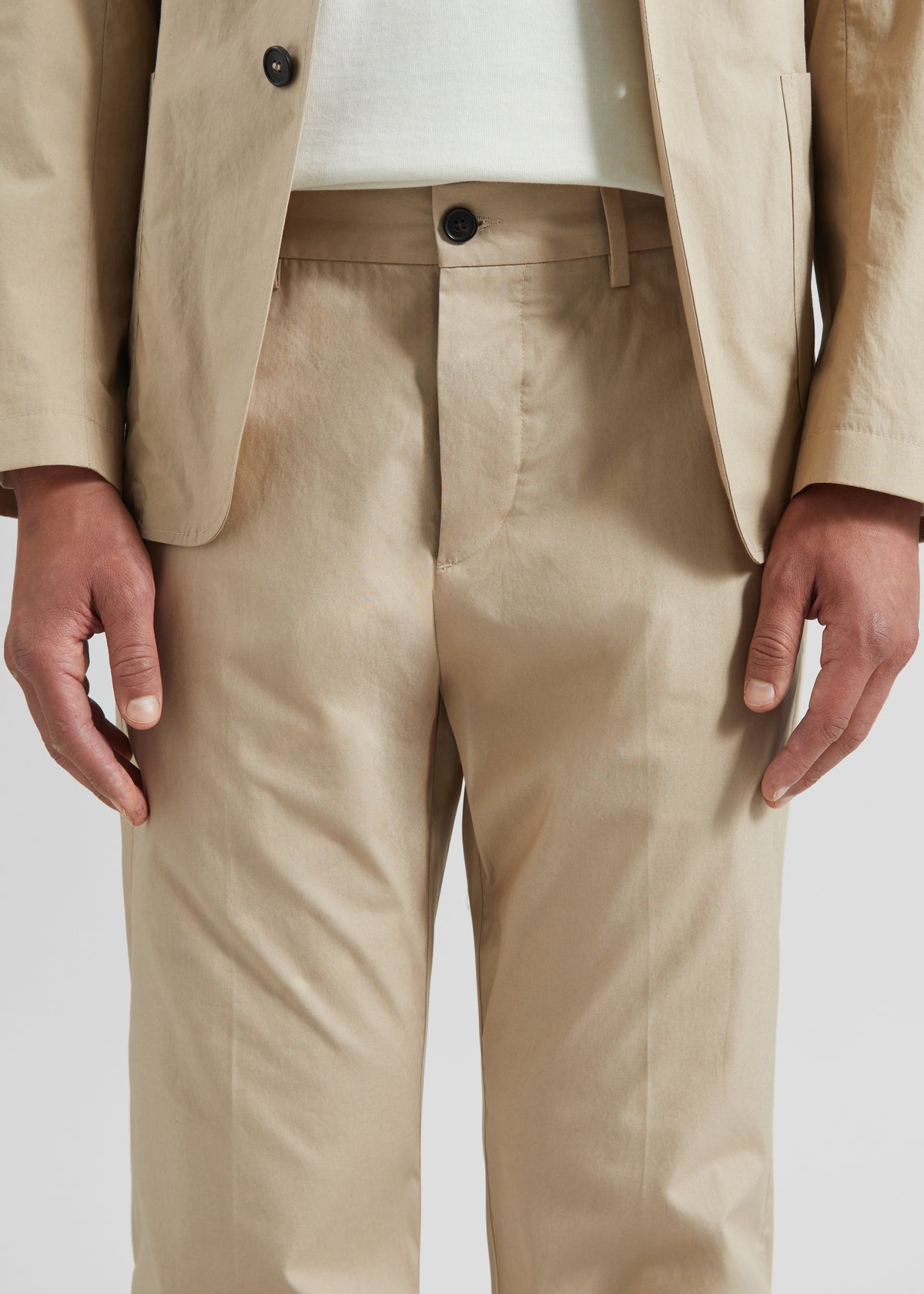 Covert Elastic Waist Trousers - Beige - 3