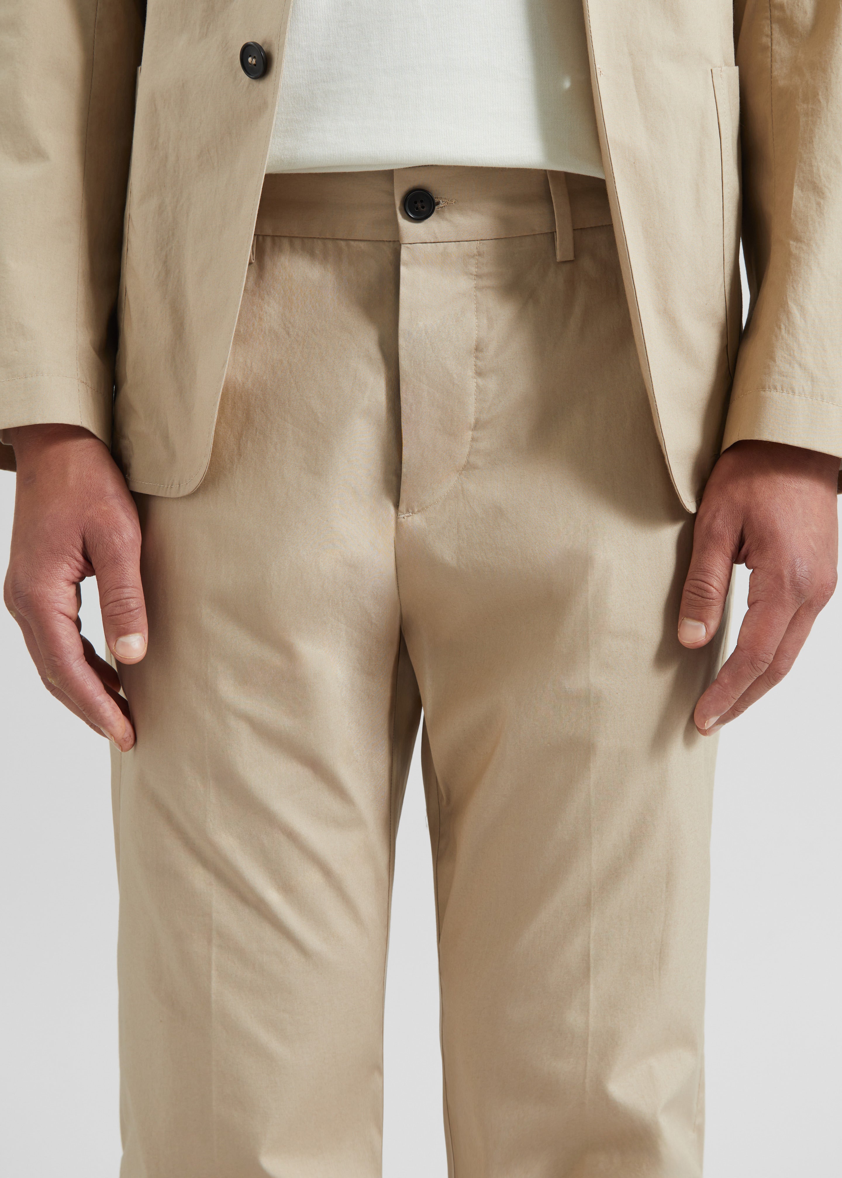 Covert Elastic Waist Trousers - Beige - 3