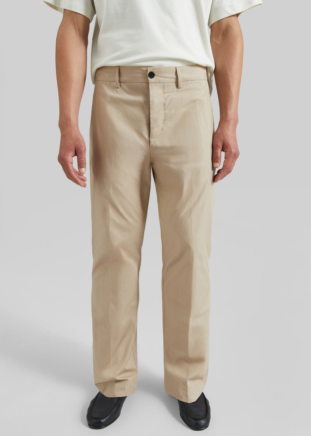Covert Elastic Waist Trousers - Beige - 1