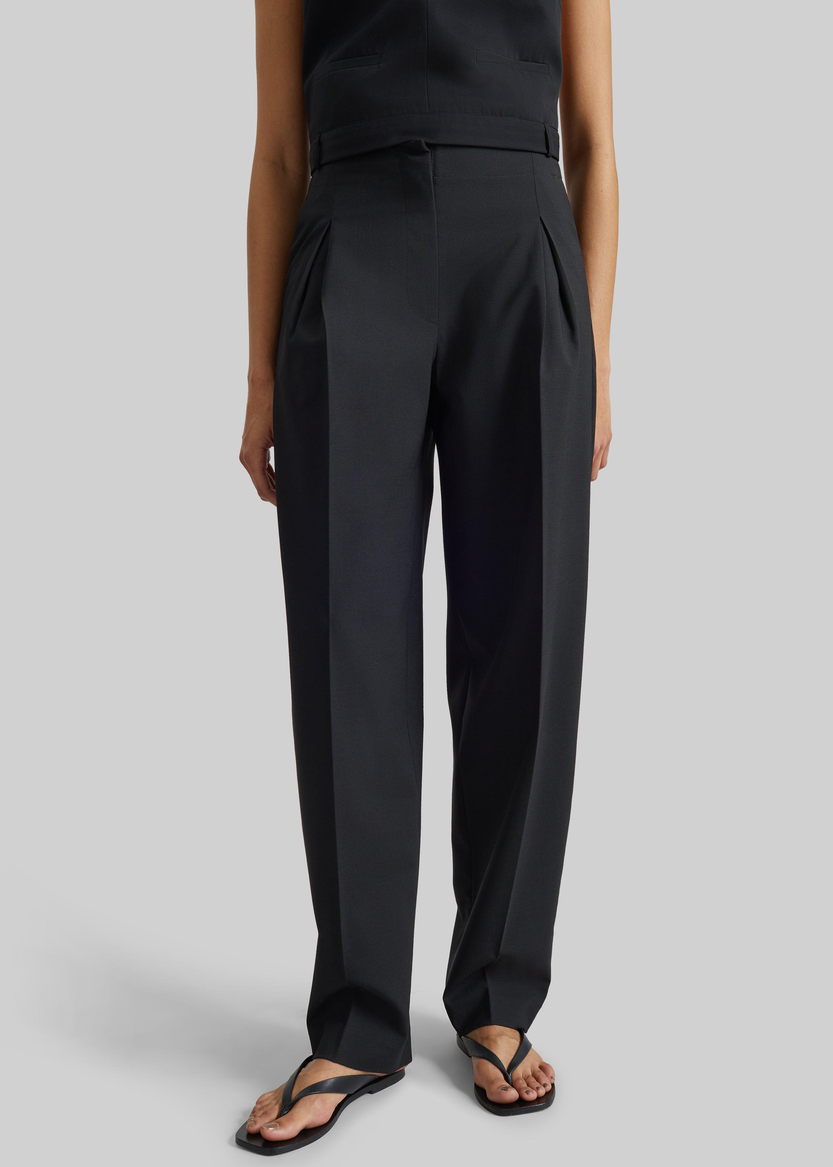 Covert Pleated Pants - Black - 3