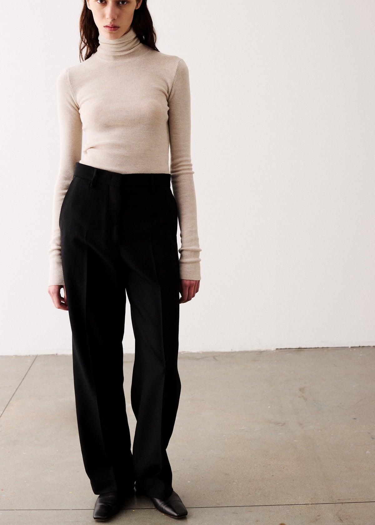 Covert Rib Slim Turtleneck - Beige - 4