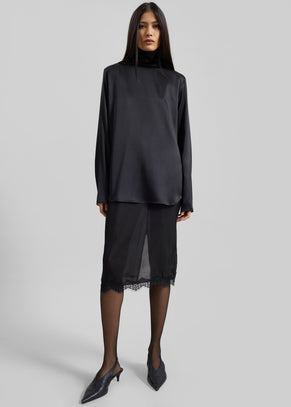 Covert Turtleneck Shirt - Black