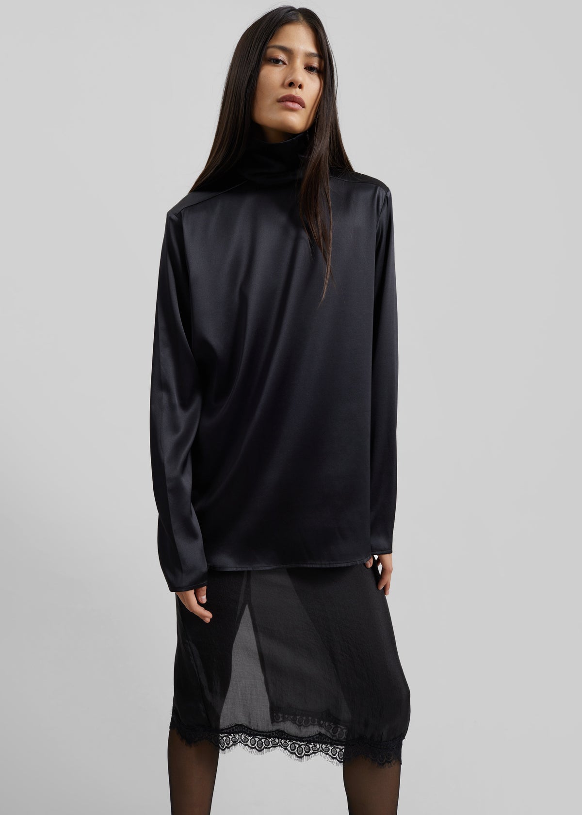 Covert Turtleneck Shirt - Black - 4