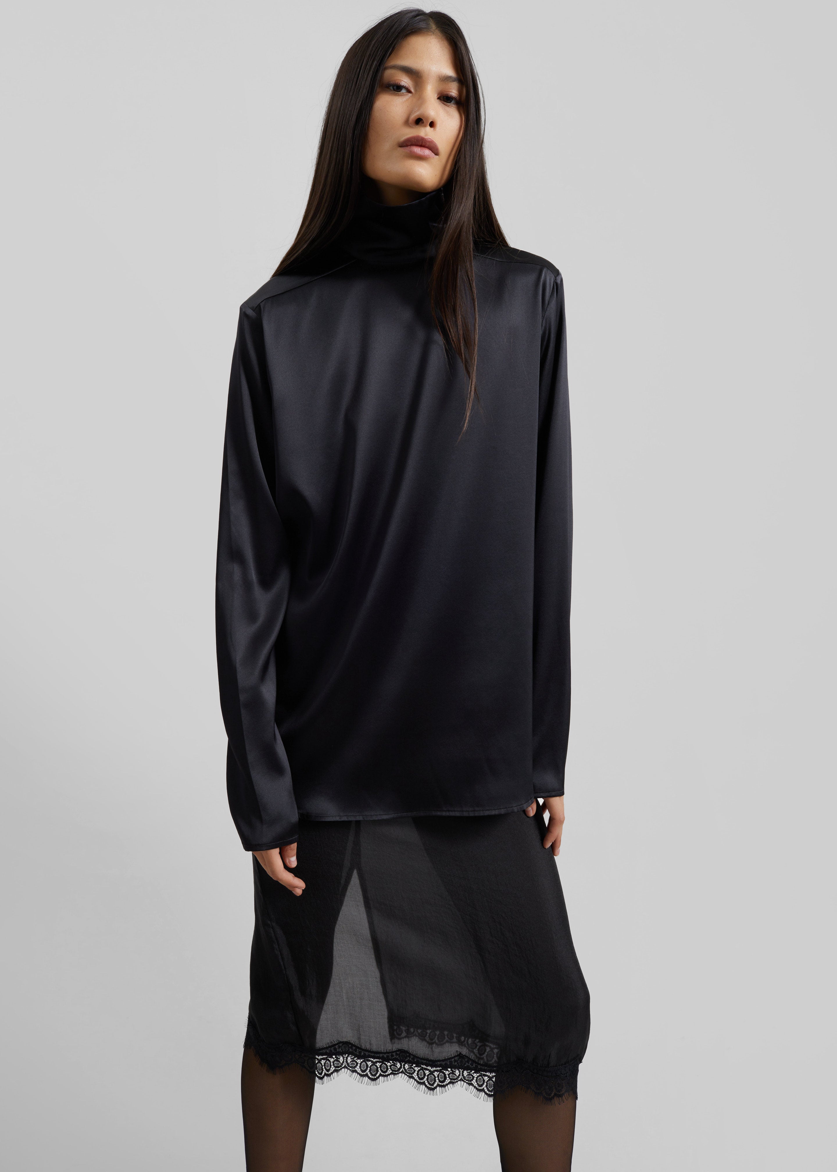 Covert Turtleneck Shirt - Black - 4