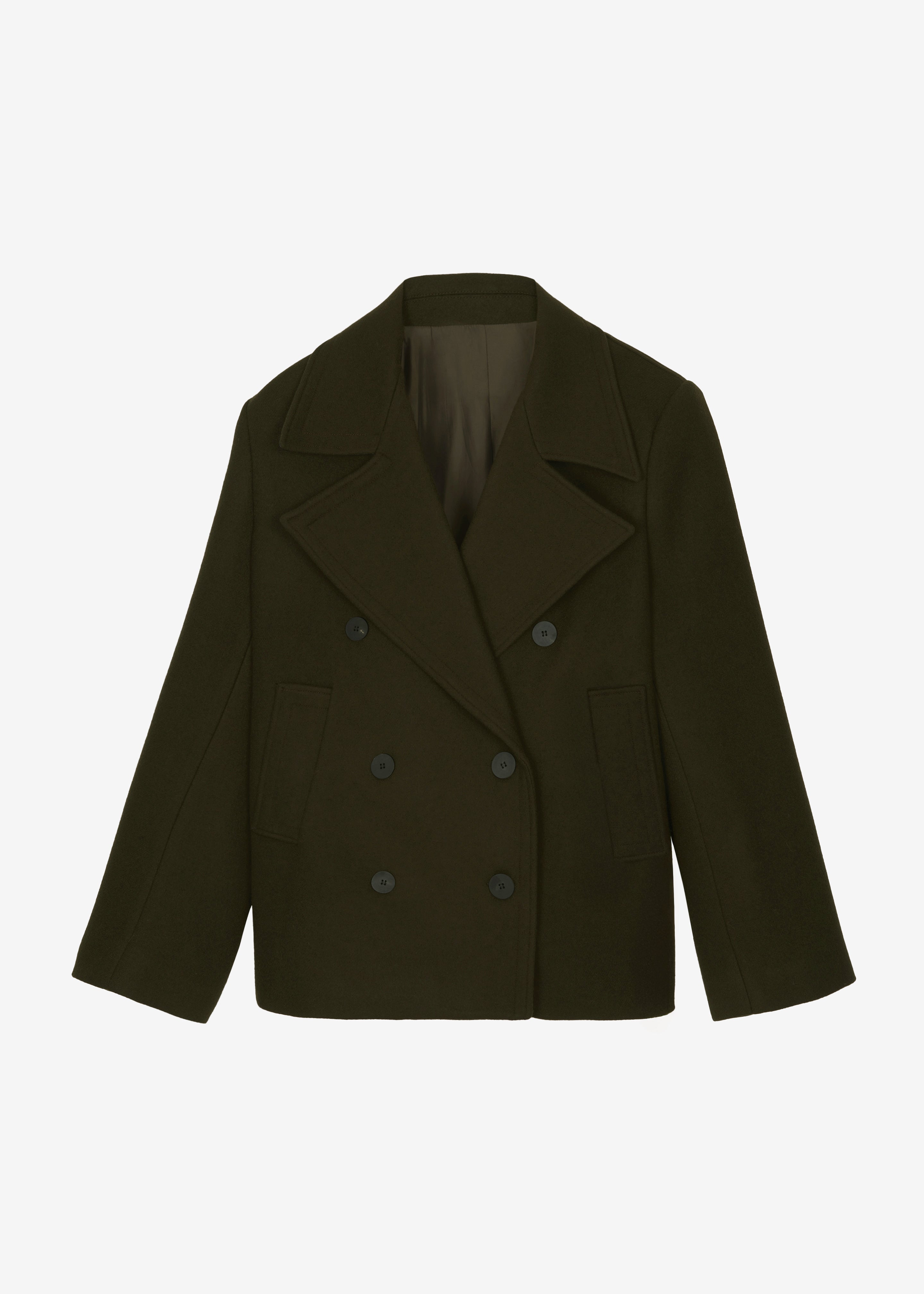 Creston Wool Peacoat - Khaki - 13