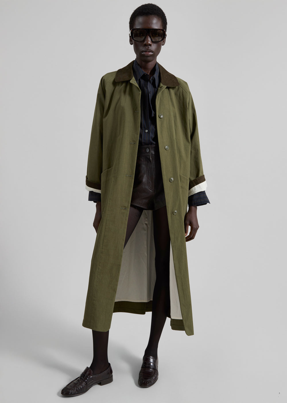Crisnee Long Jacket - Olive