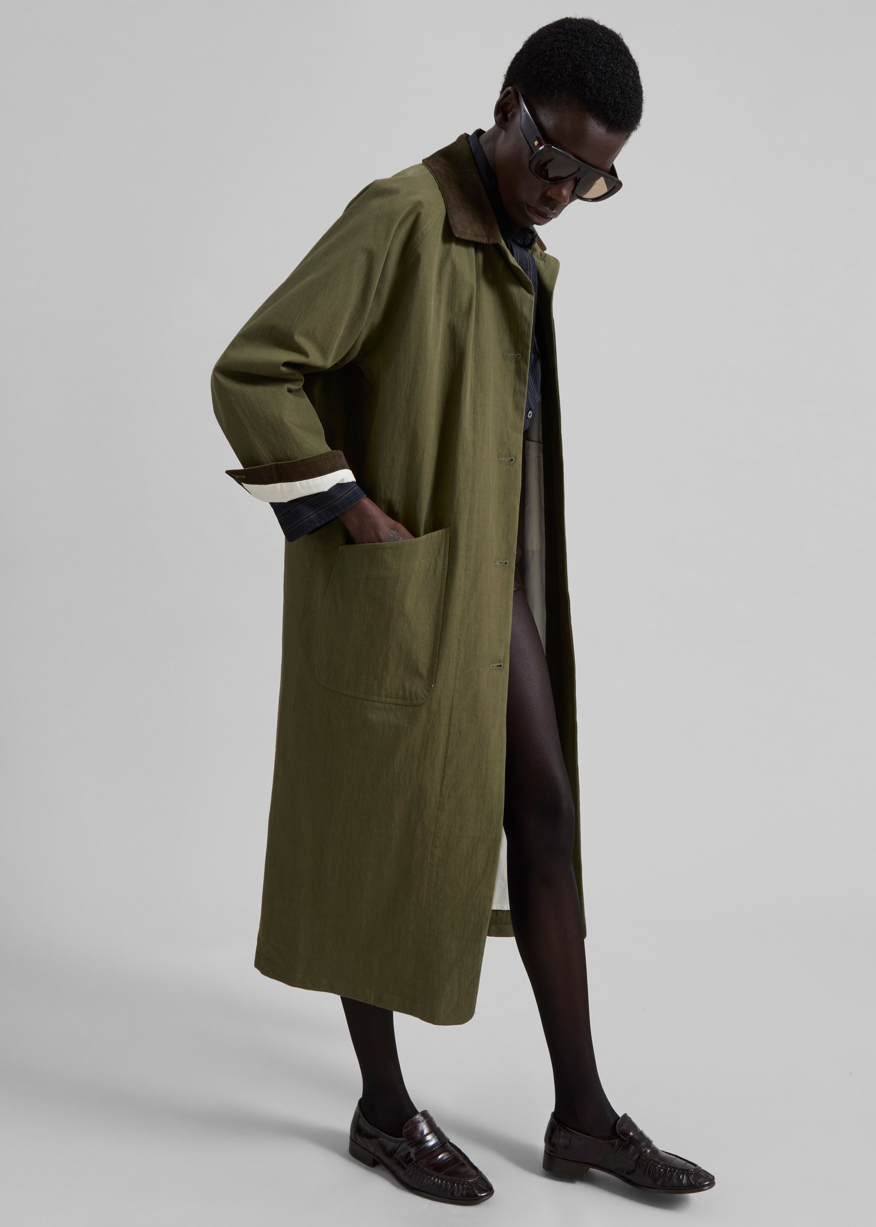 Crisnee Long Jacket - Olive – The Frankie Shop