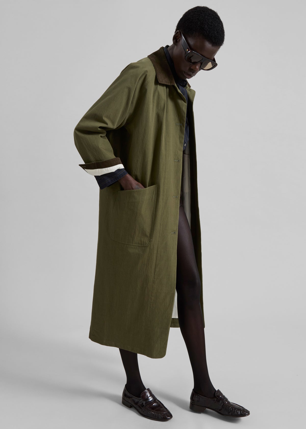 Crisnee Long Jacket - Olive - 3