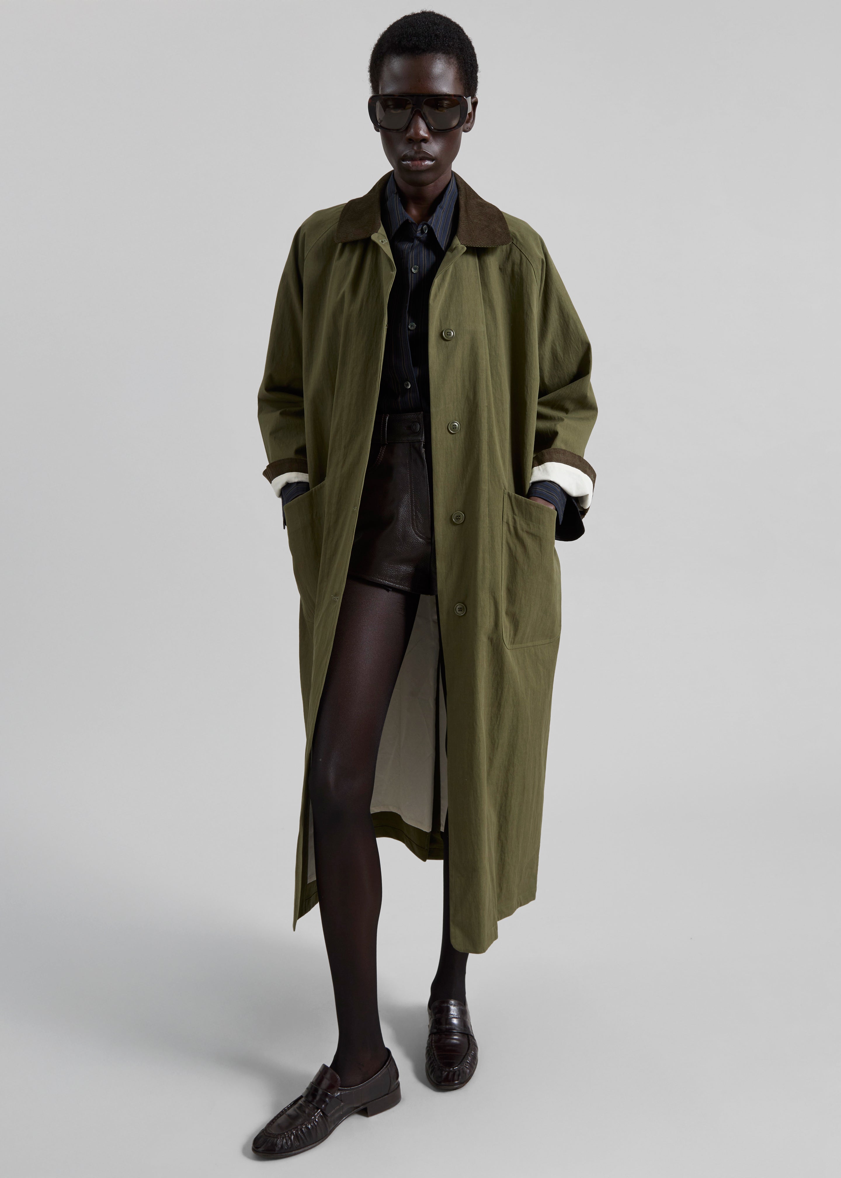 Crisnee Long Jacket - Olive – The Frankie Shop