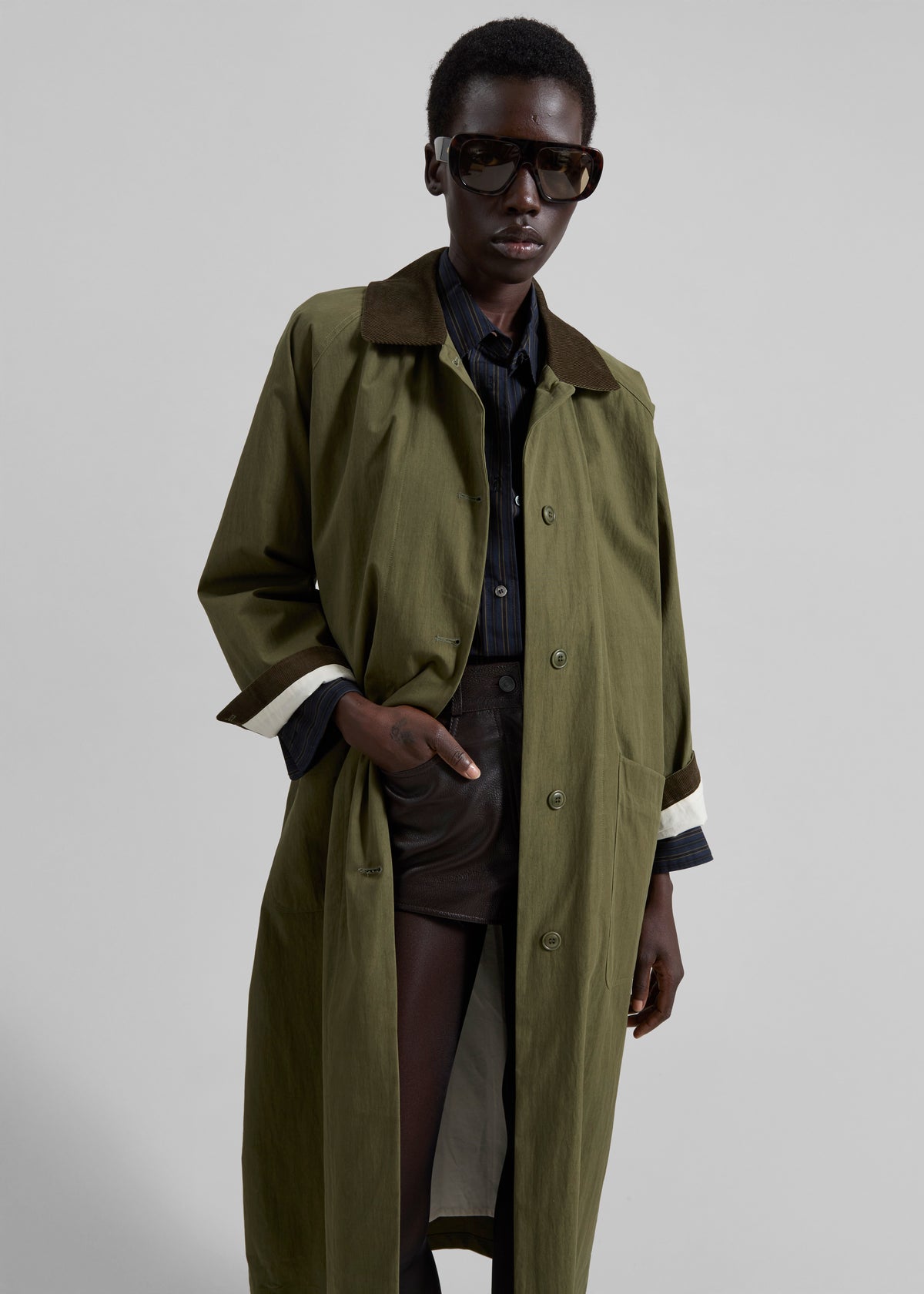 Crisnee Long Jacket - Olive - 6