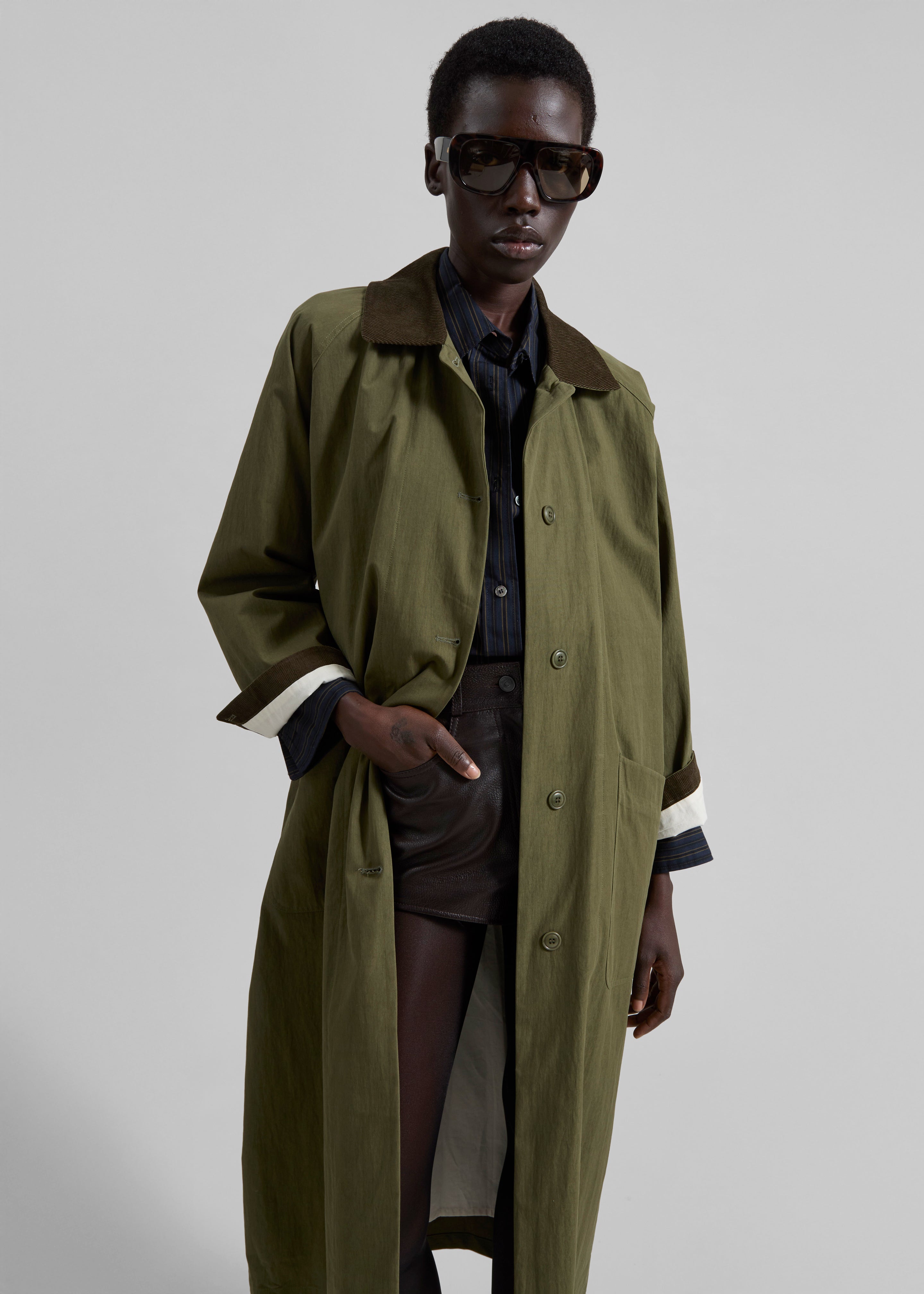 Crisnee Long Jacket - Olive - 6