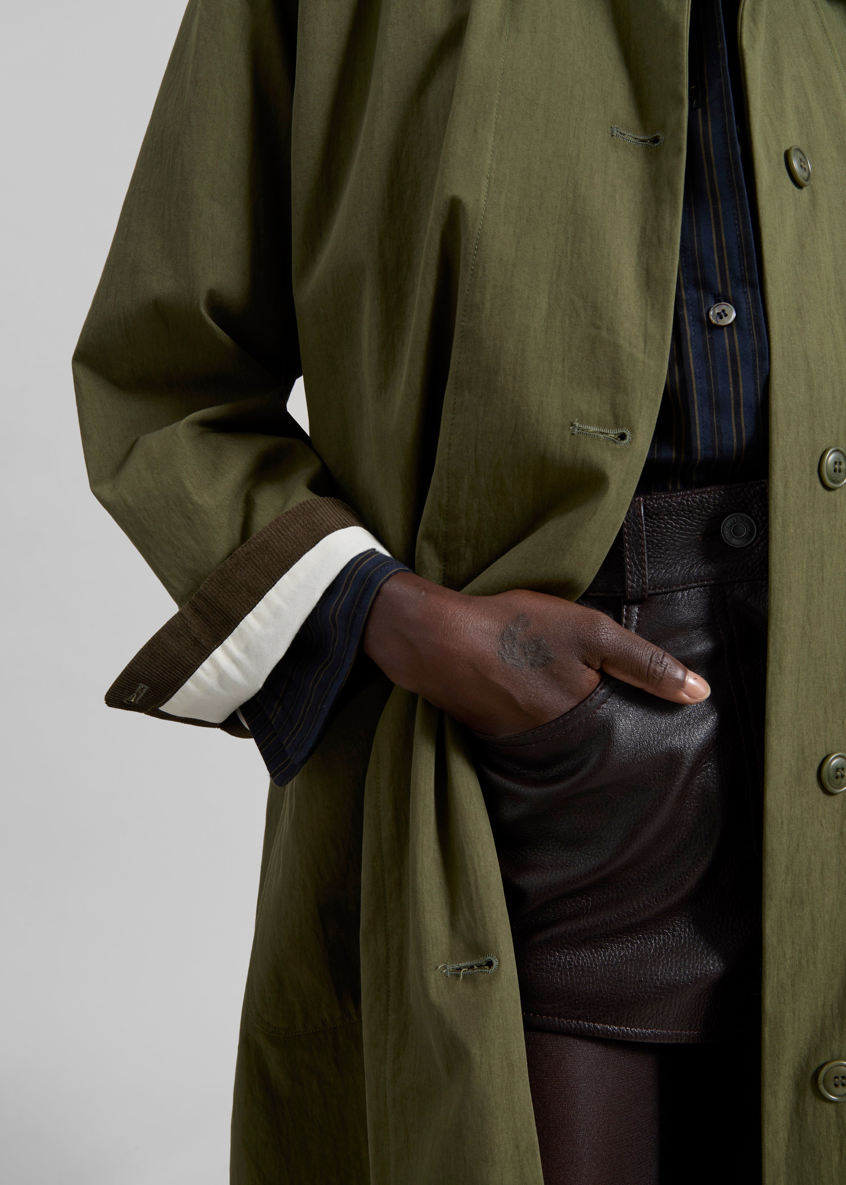 Crisnee Long Jacket - Olive - 4