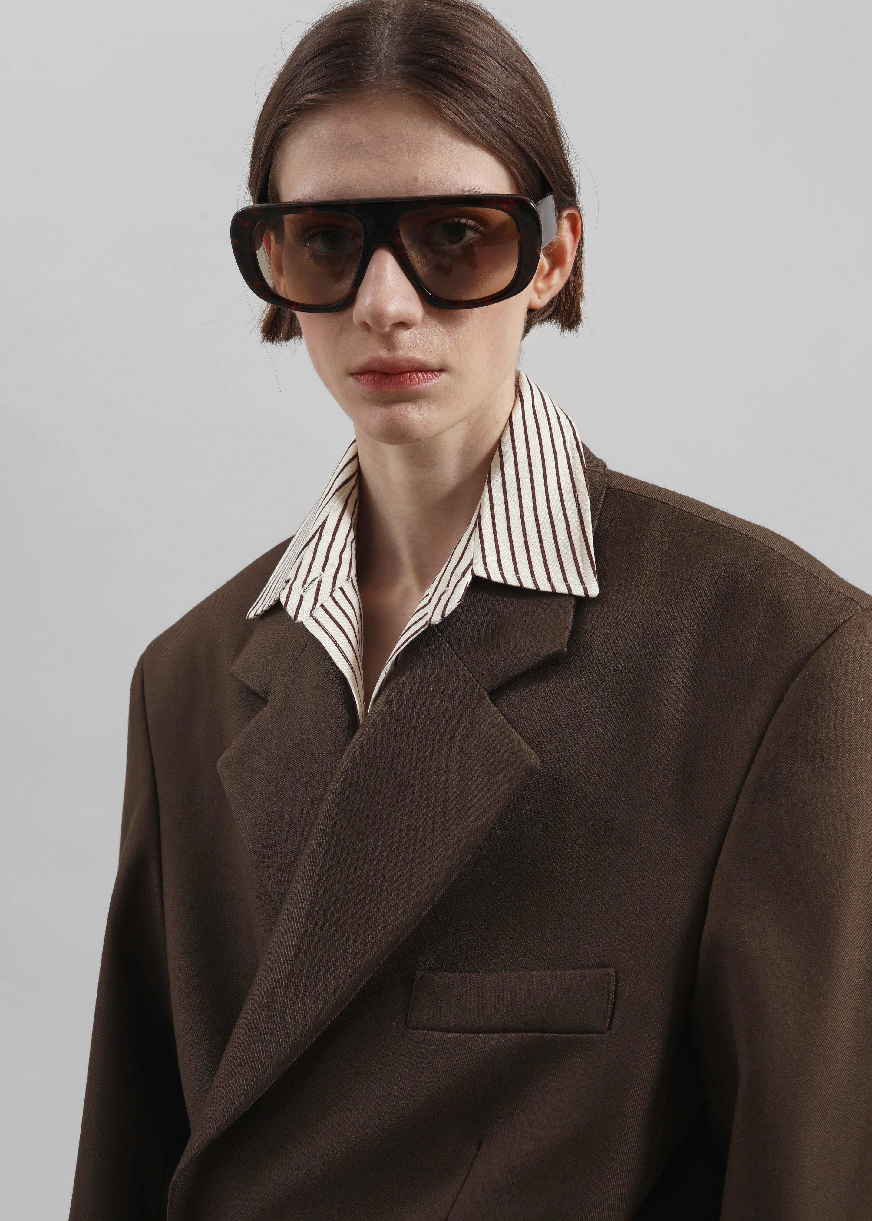 Crosby Wrap Blazer - Mocha - 10